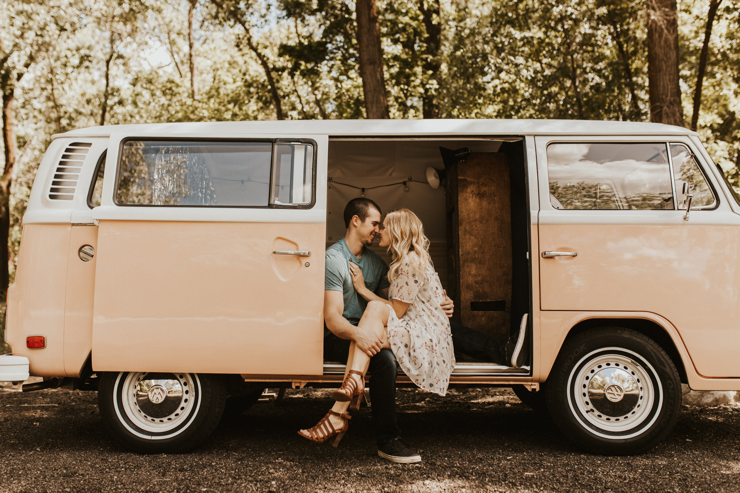 VW bus engagement session