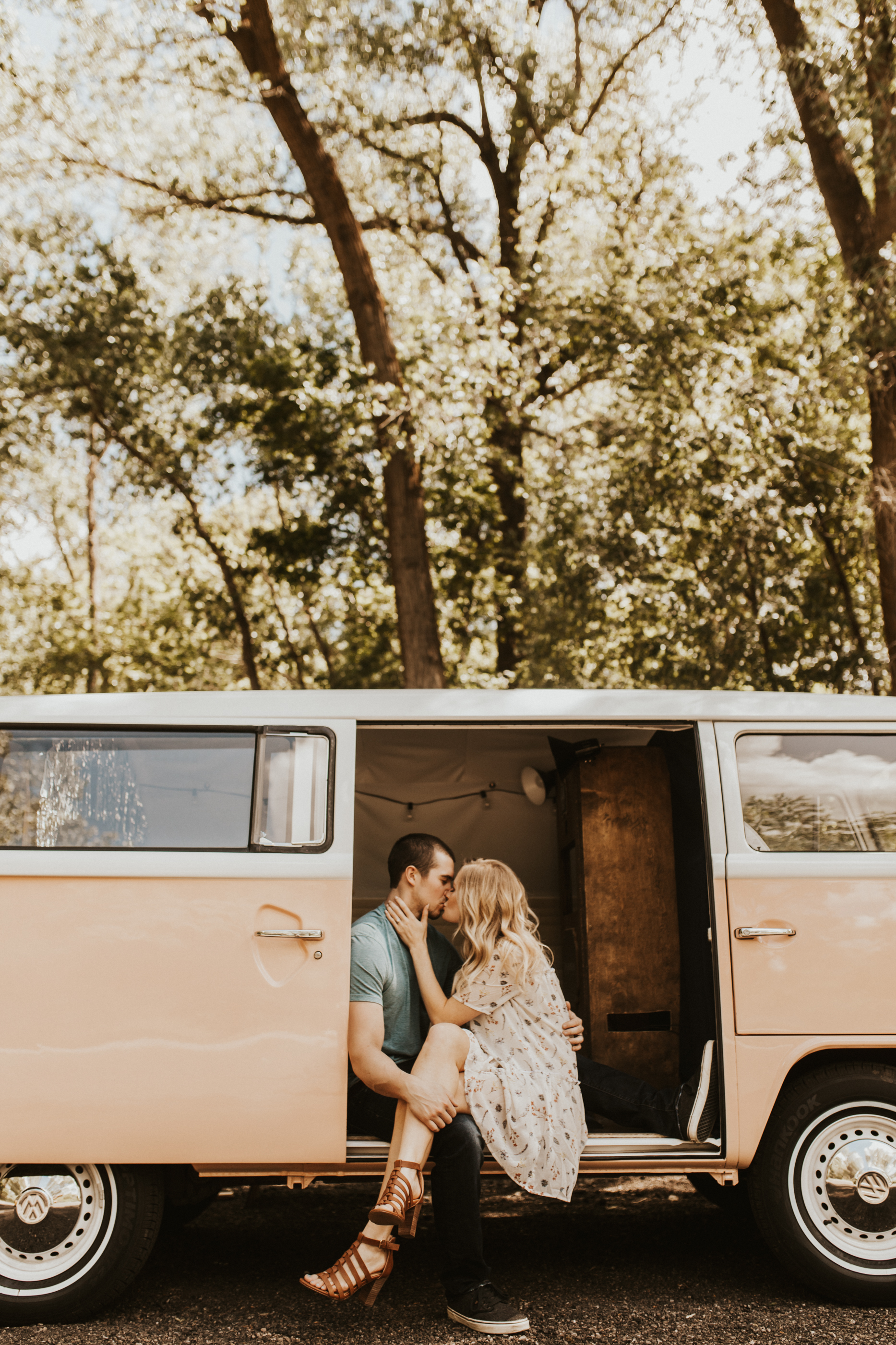 VW bus engagement session