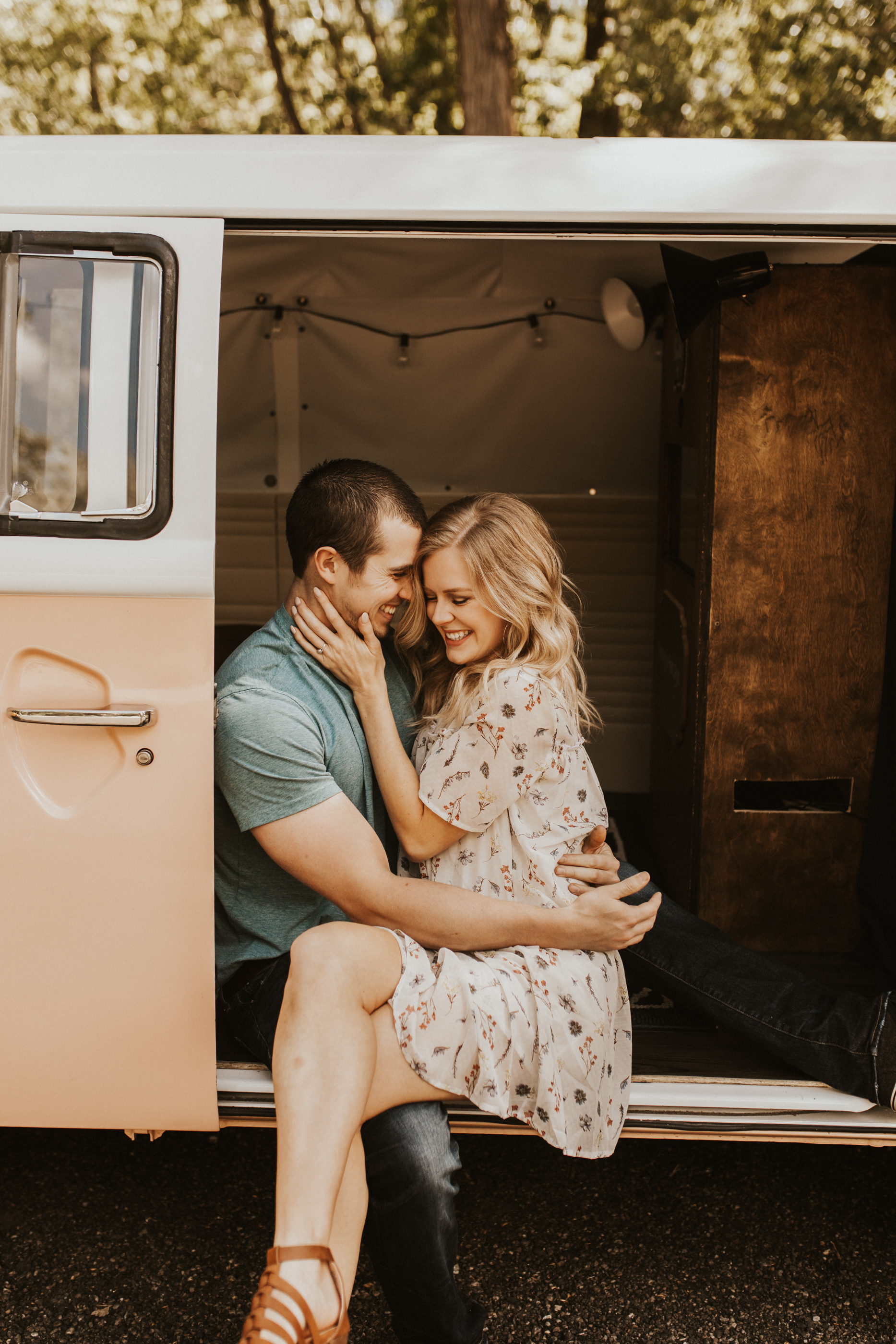 VW bus engagement session