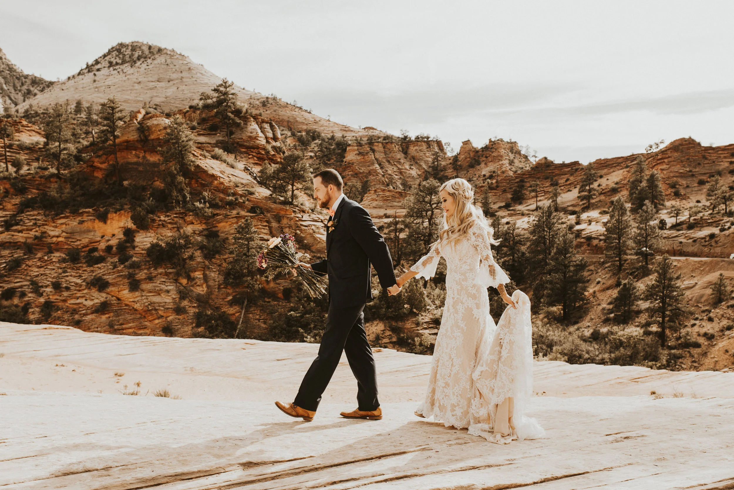 Zions national park bridal session