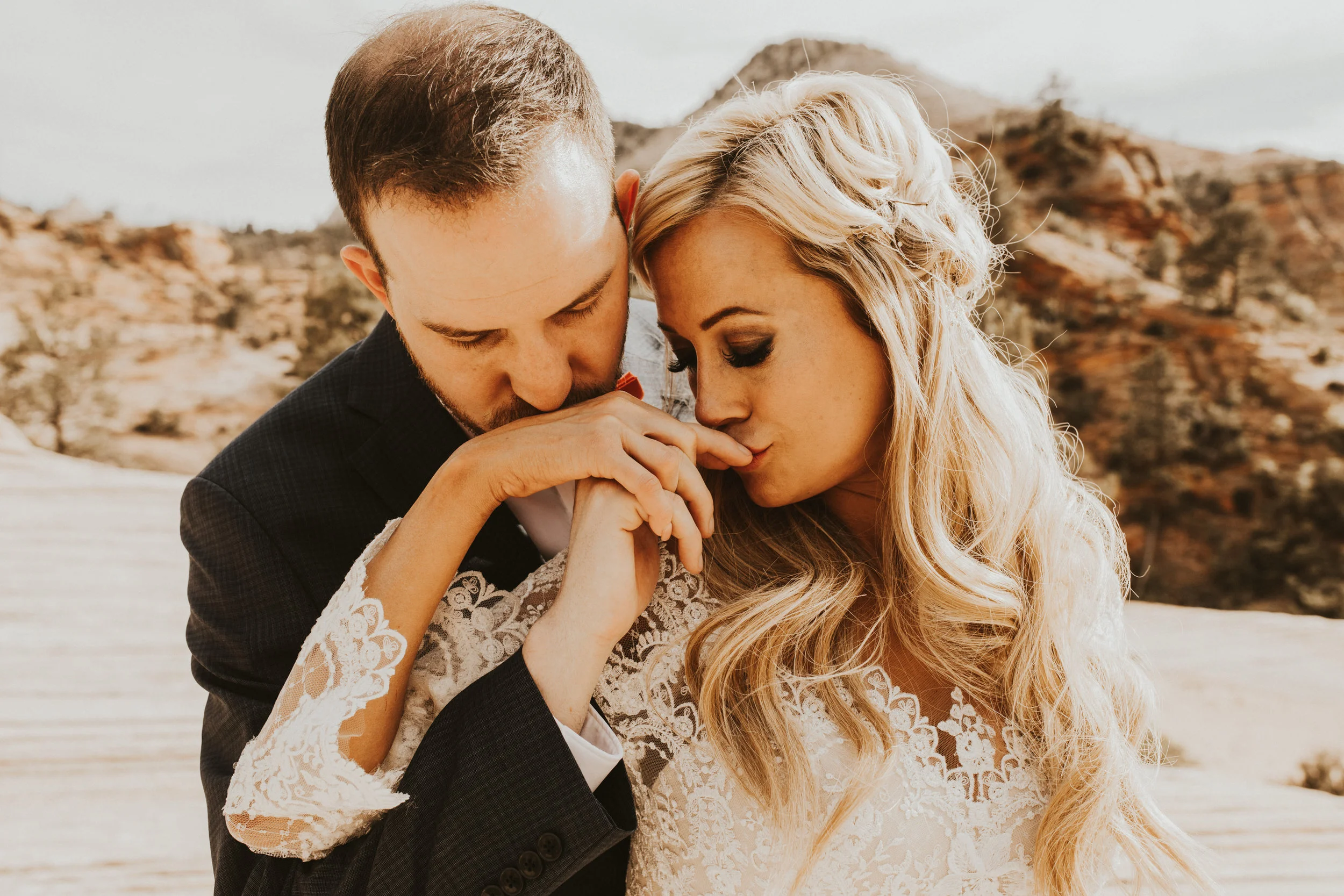 Zions national park bridal session