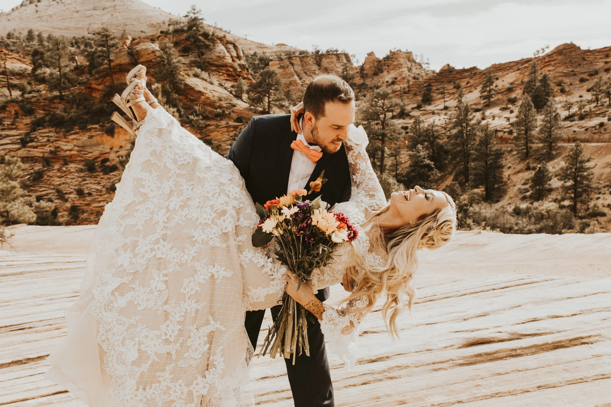 Zions national park bridal session