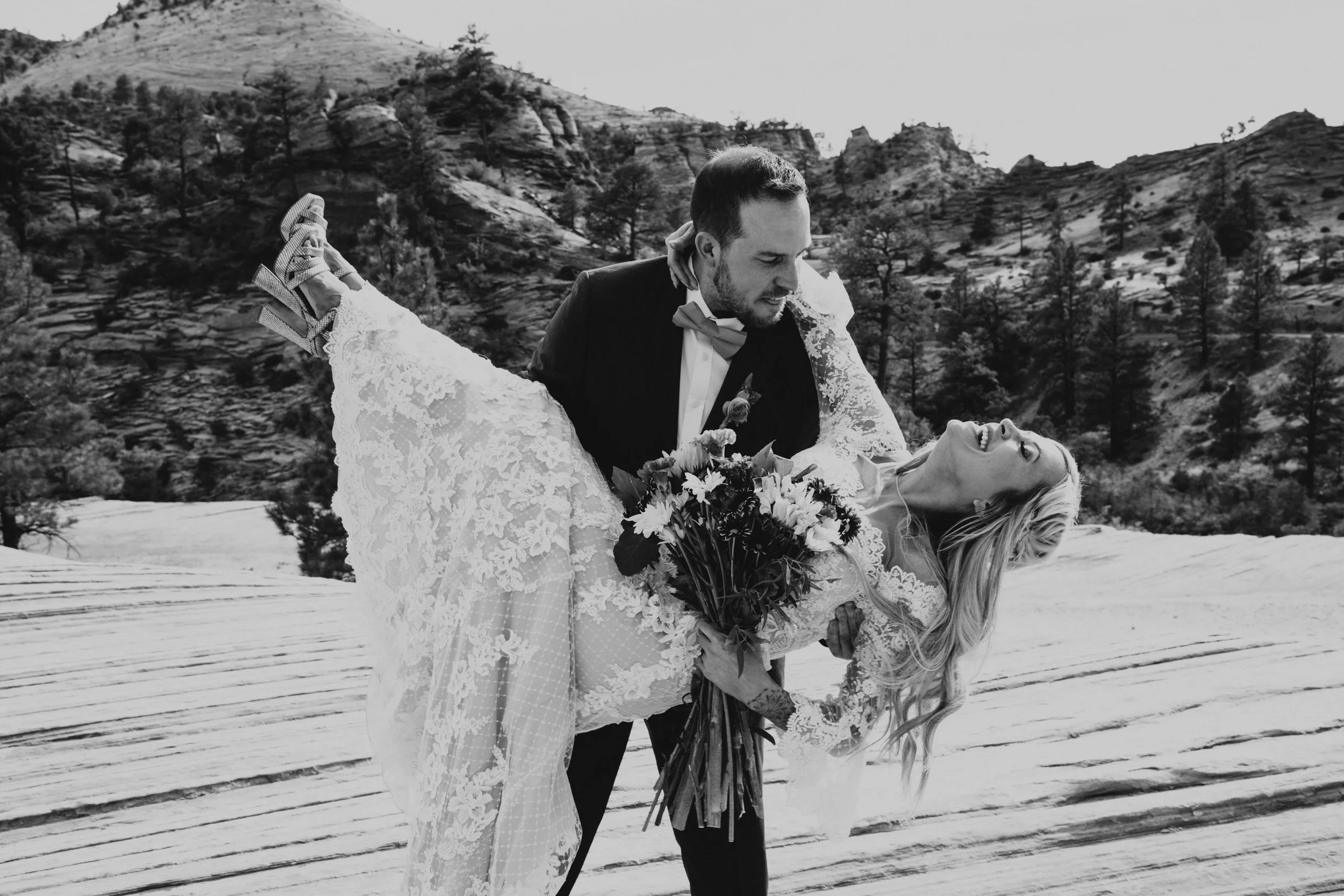 Zions national park bridal session