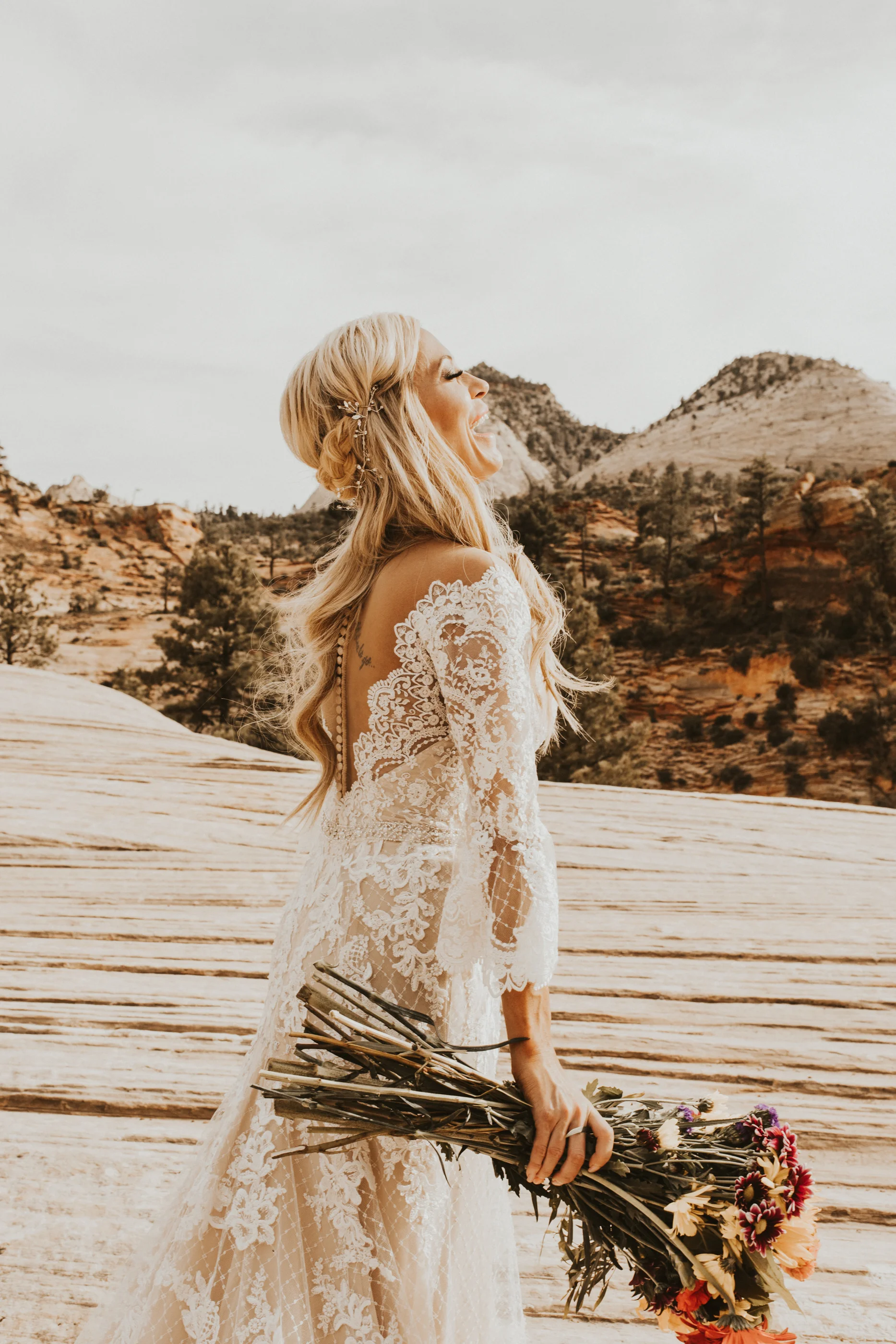 Zions national park bridal session