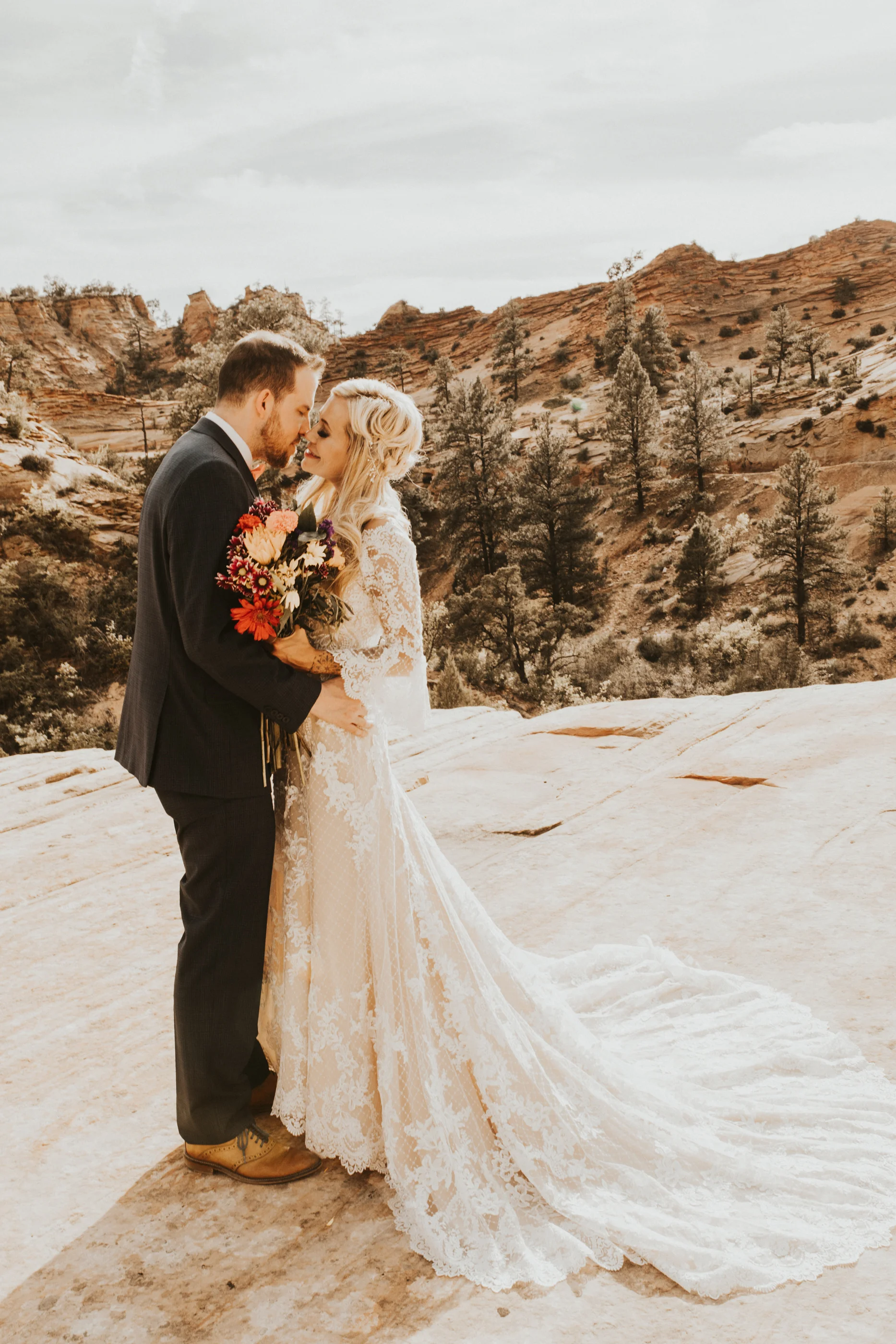 Zions national park bridal session