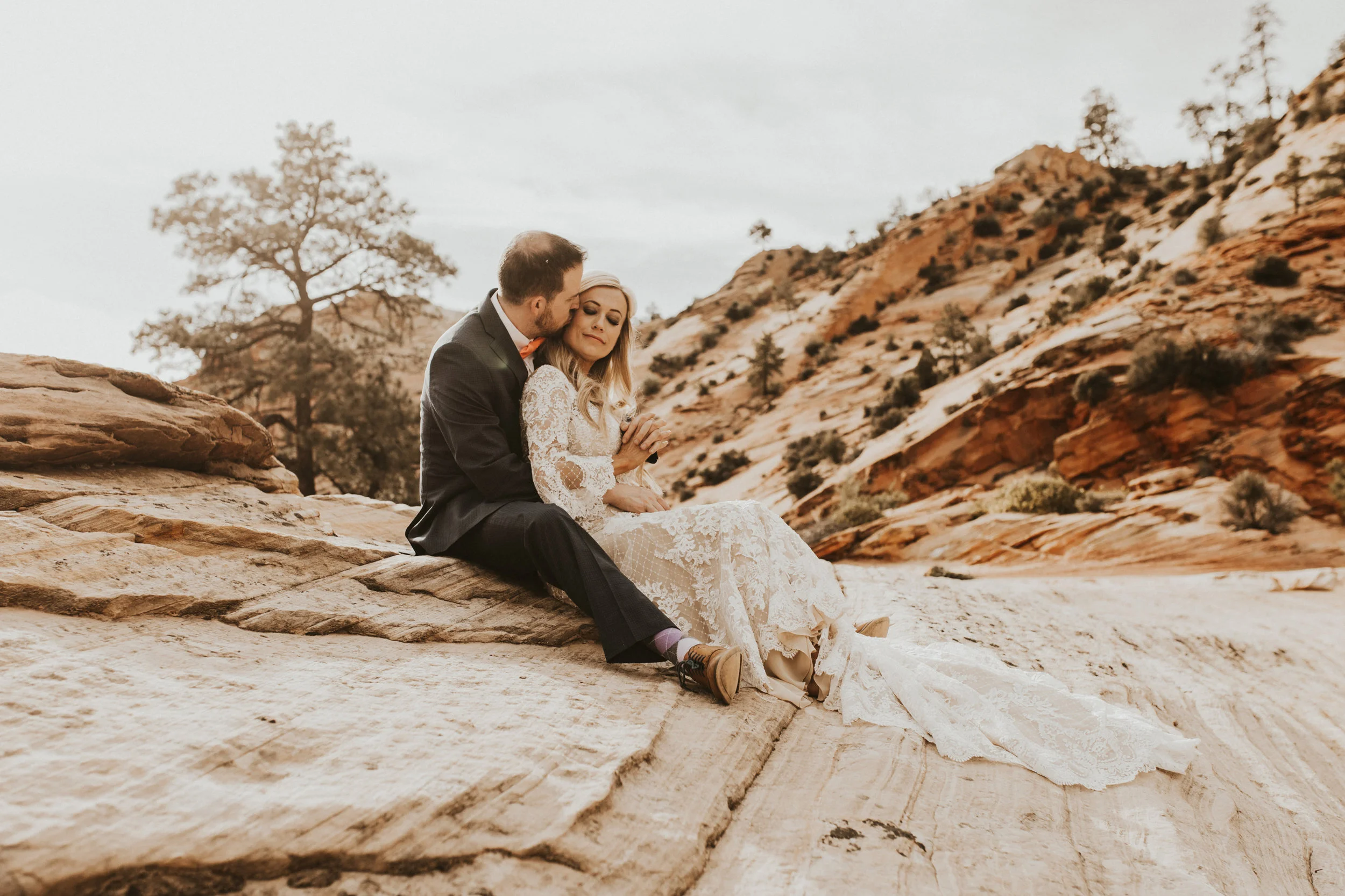 Zions national park bridal session