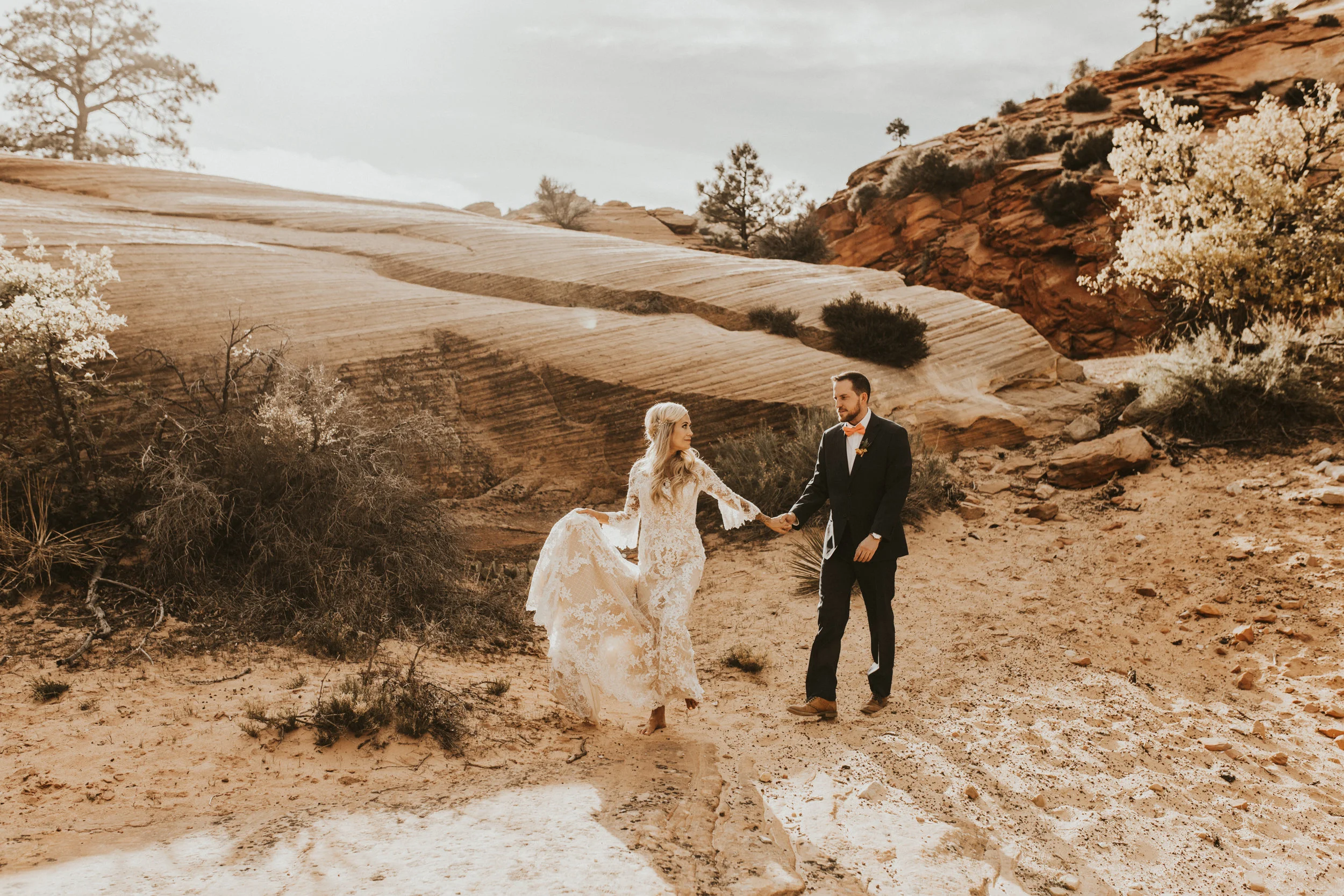Zions national park bridal session