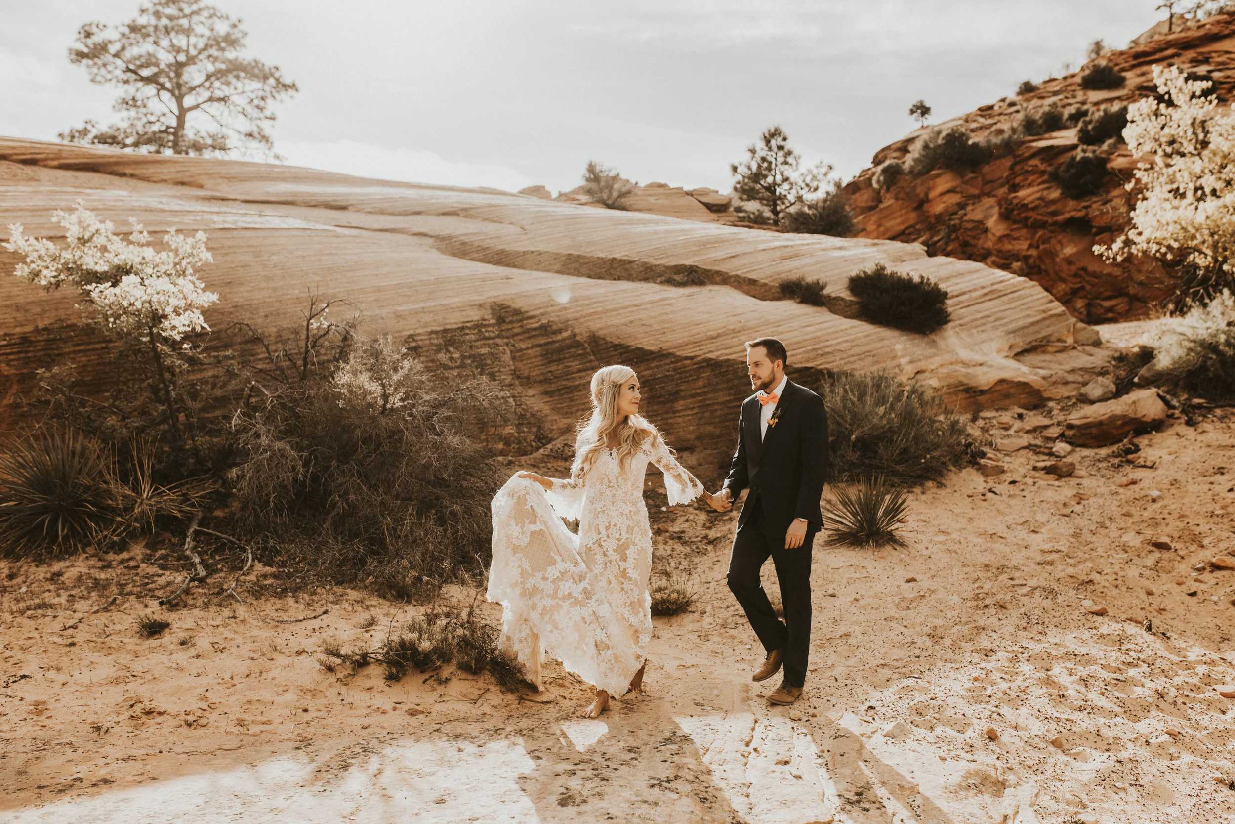 Zions national park bridal session