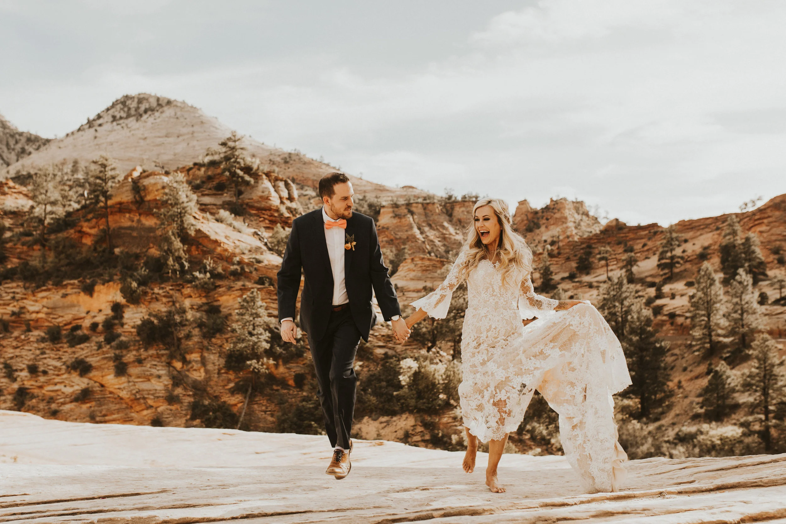 Zions national park bridal session