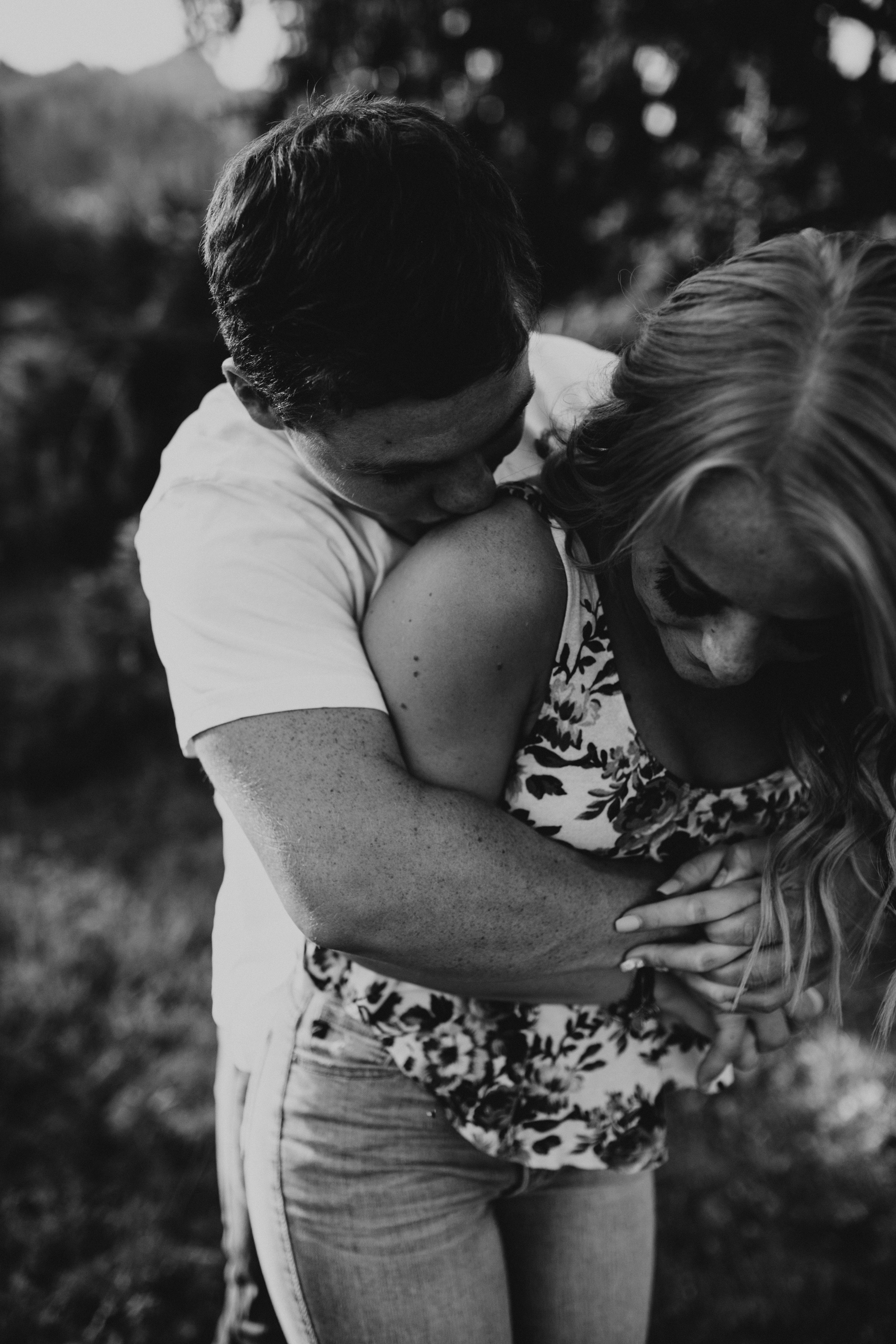 summer mountain engagement session
