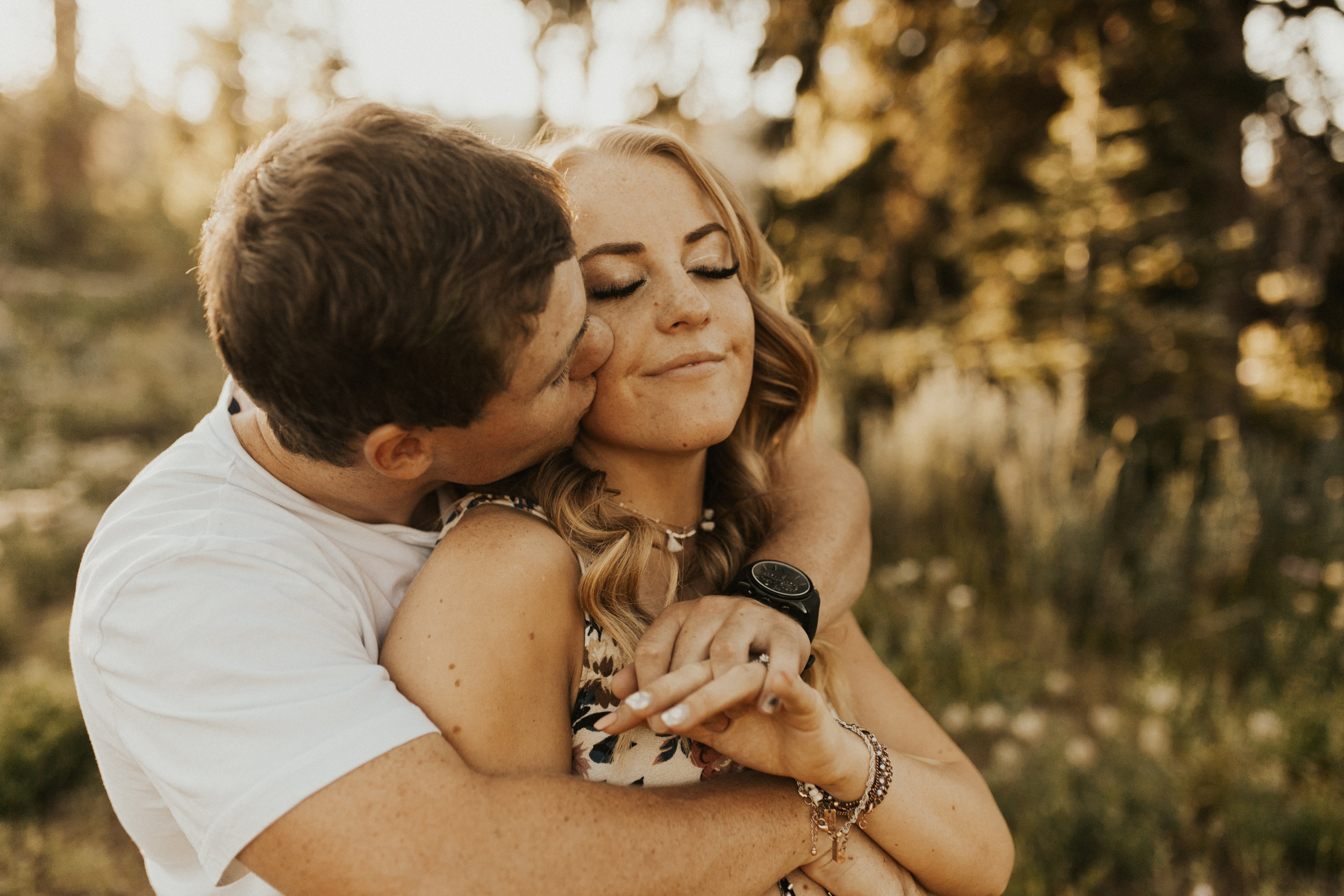 summer mountain engagement session