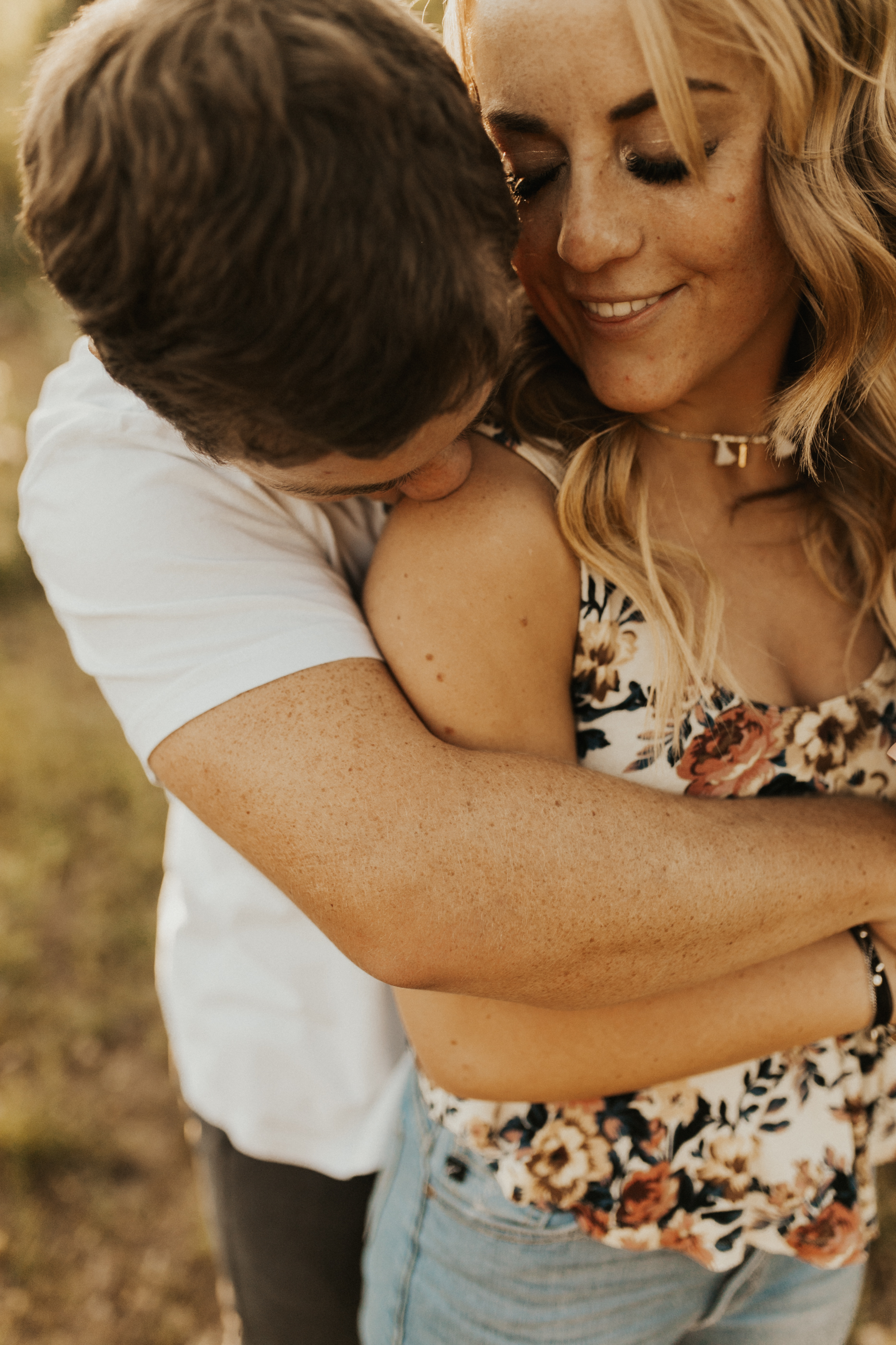 summer mountain engagement session