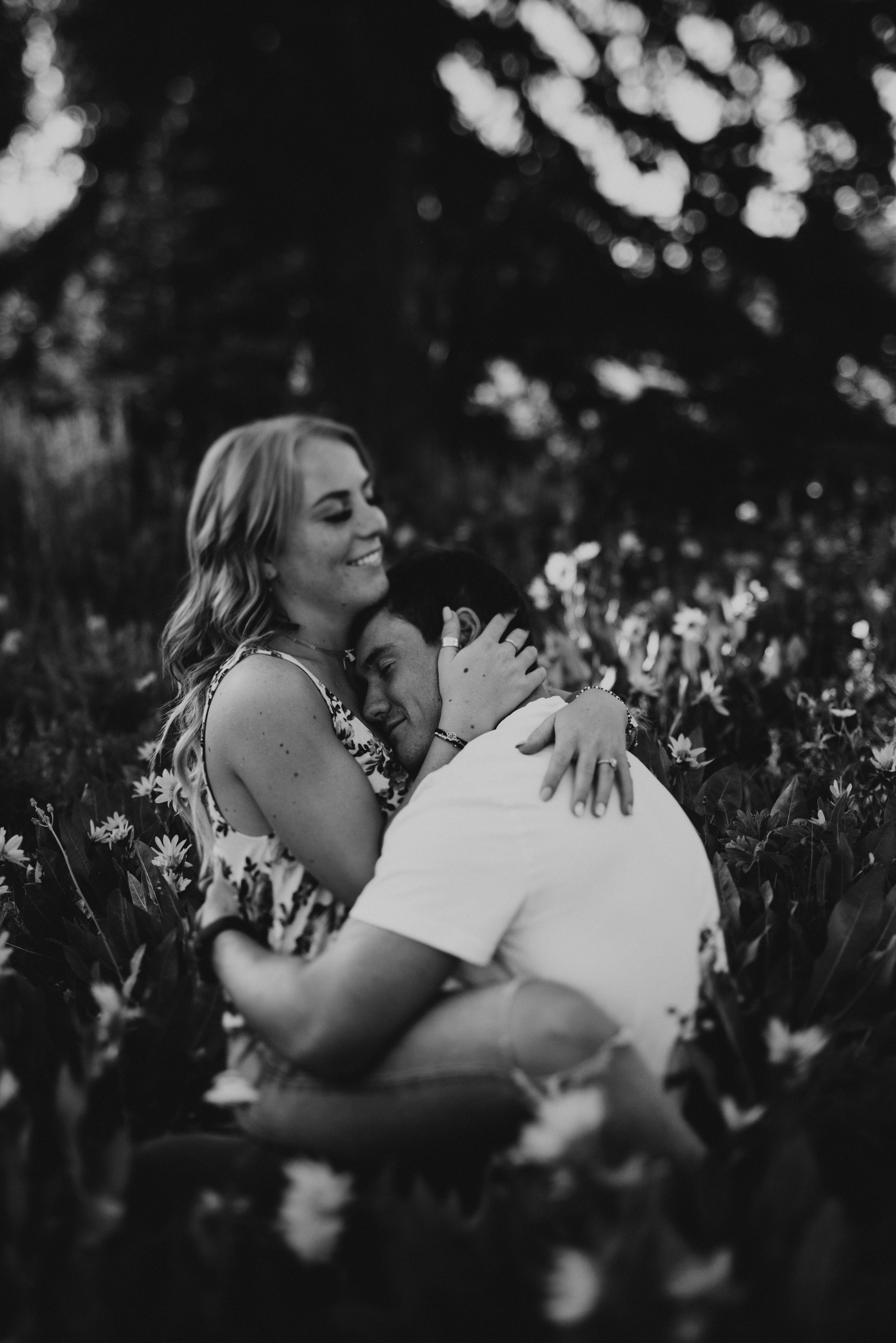 summer mountain engagement session