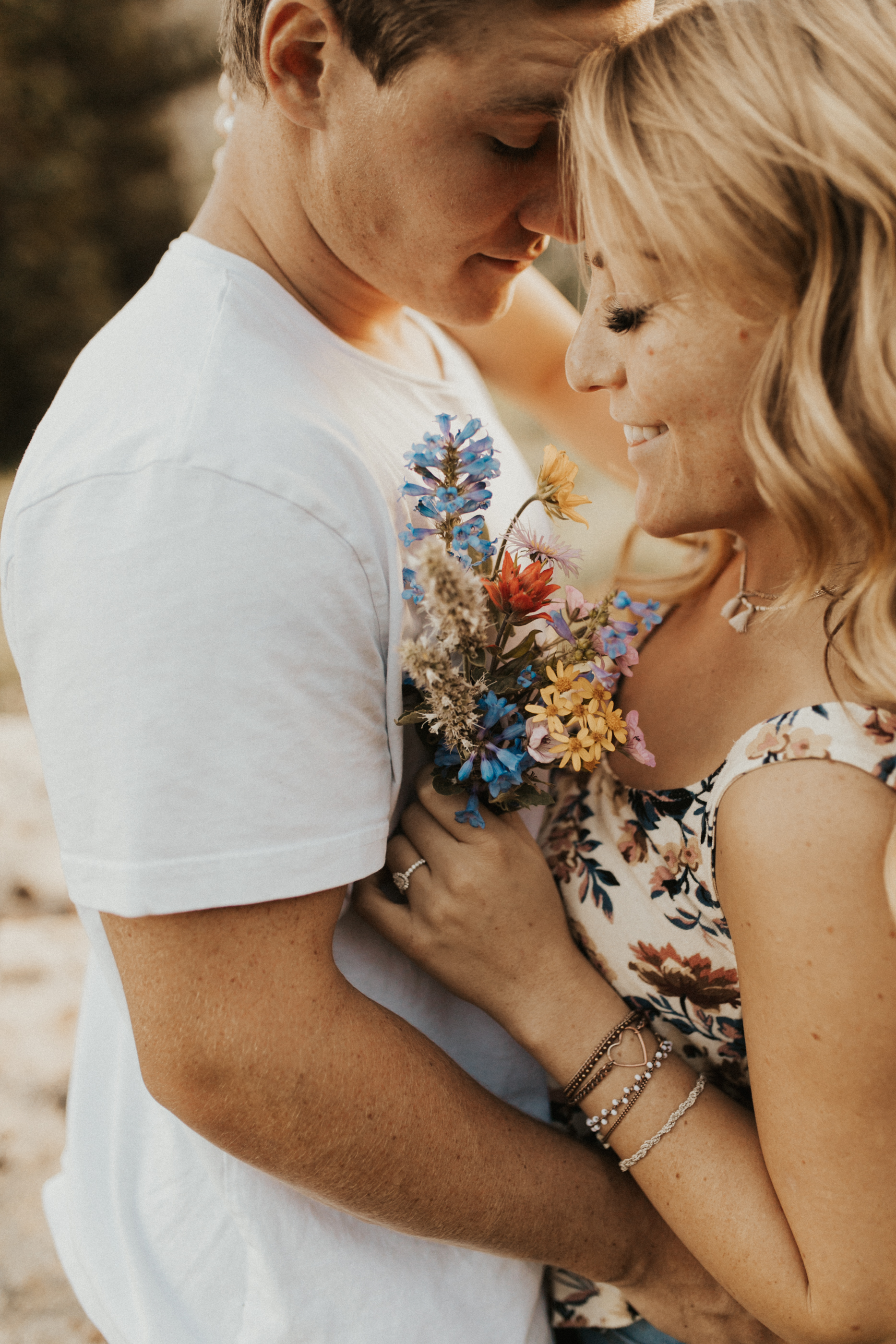 summer mountain engagement session