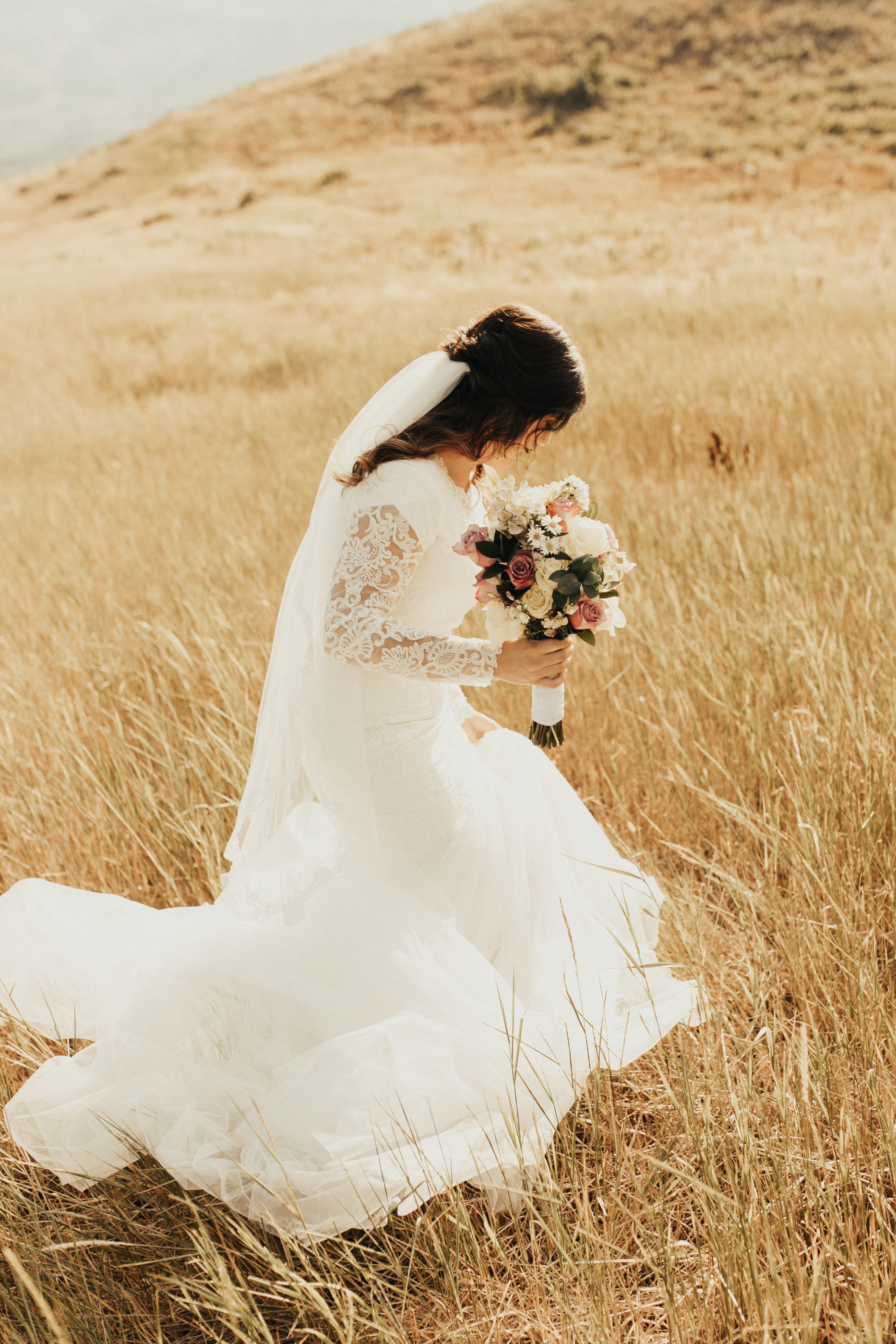 summer mountain bridal session