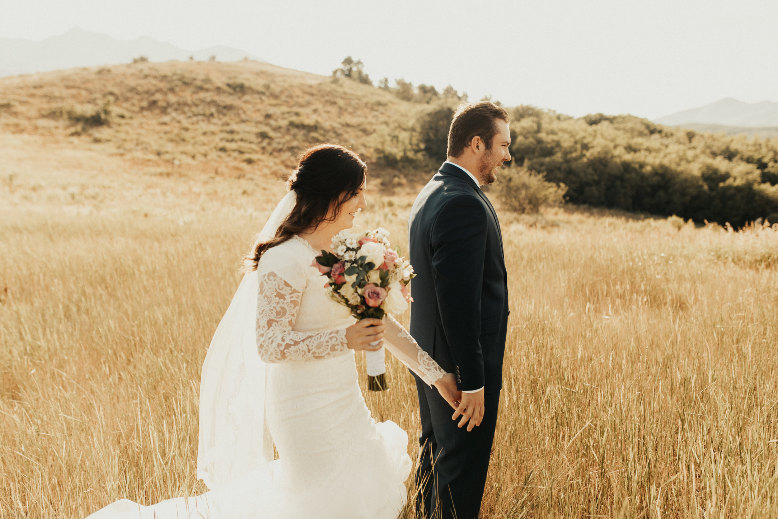 summer mountain bridal session