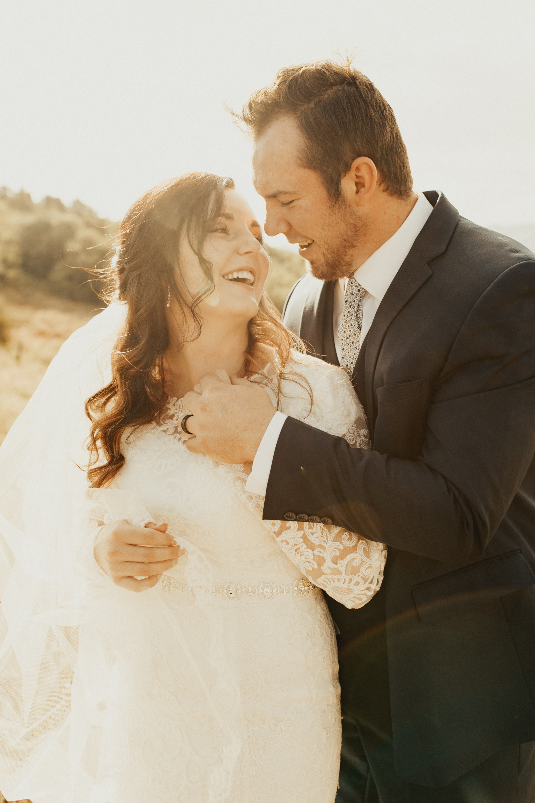 summer mountain bridal photos