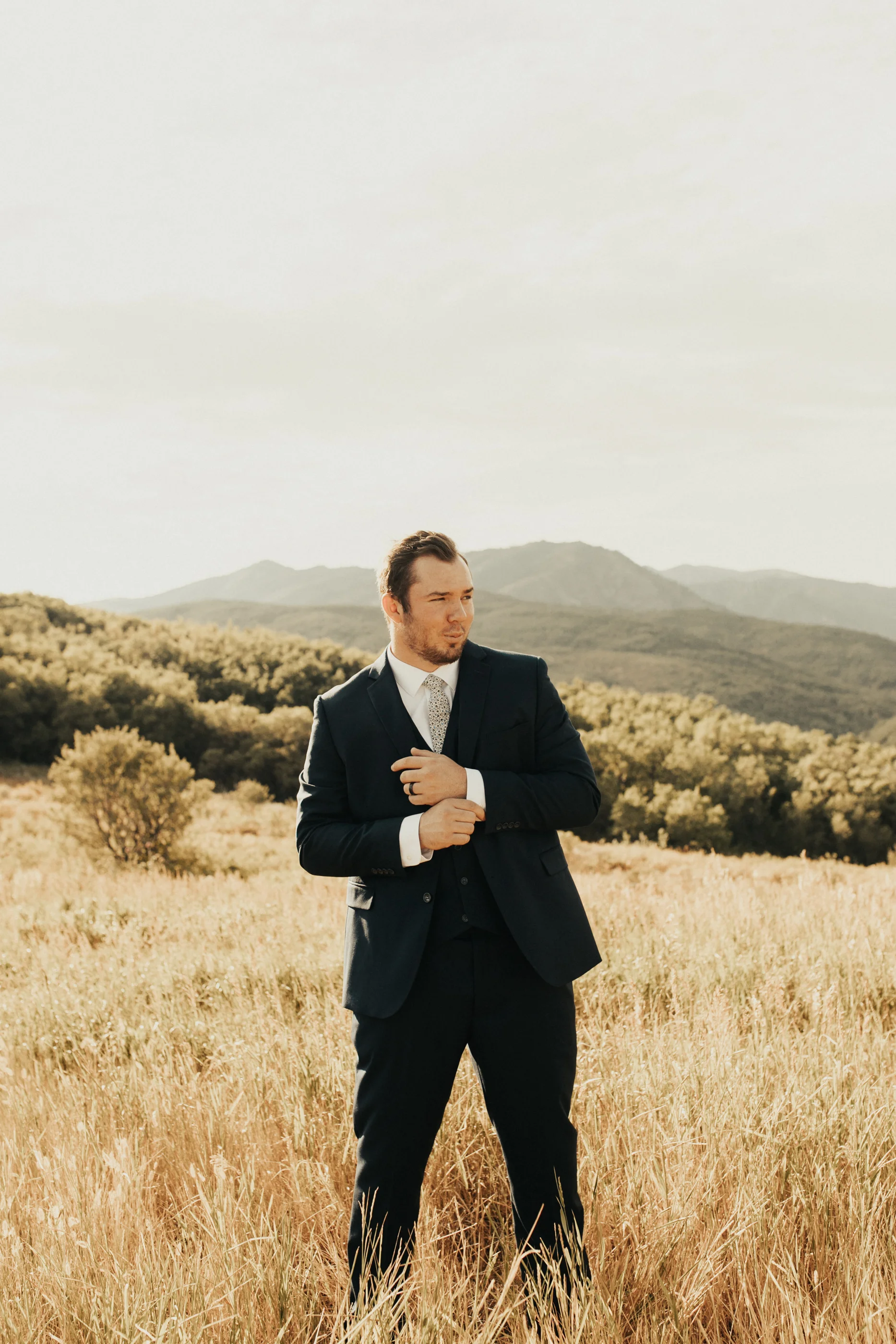summer mountain bridal photos
