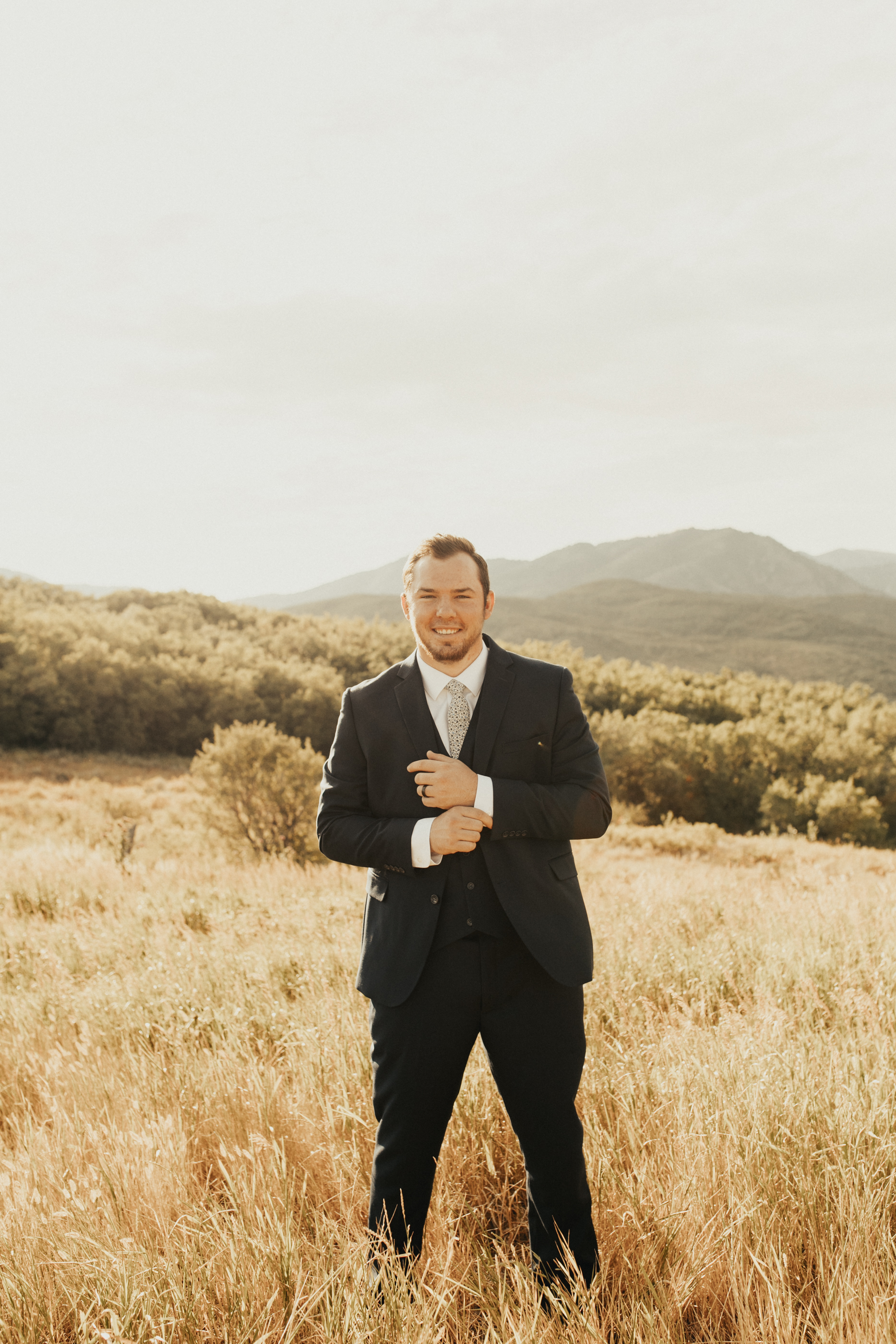 summer mountain bridal photos