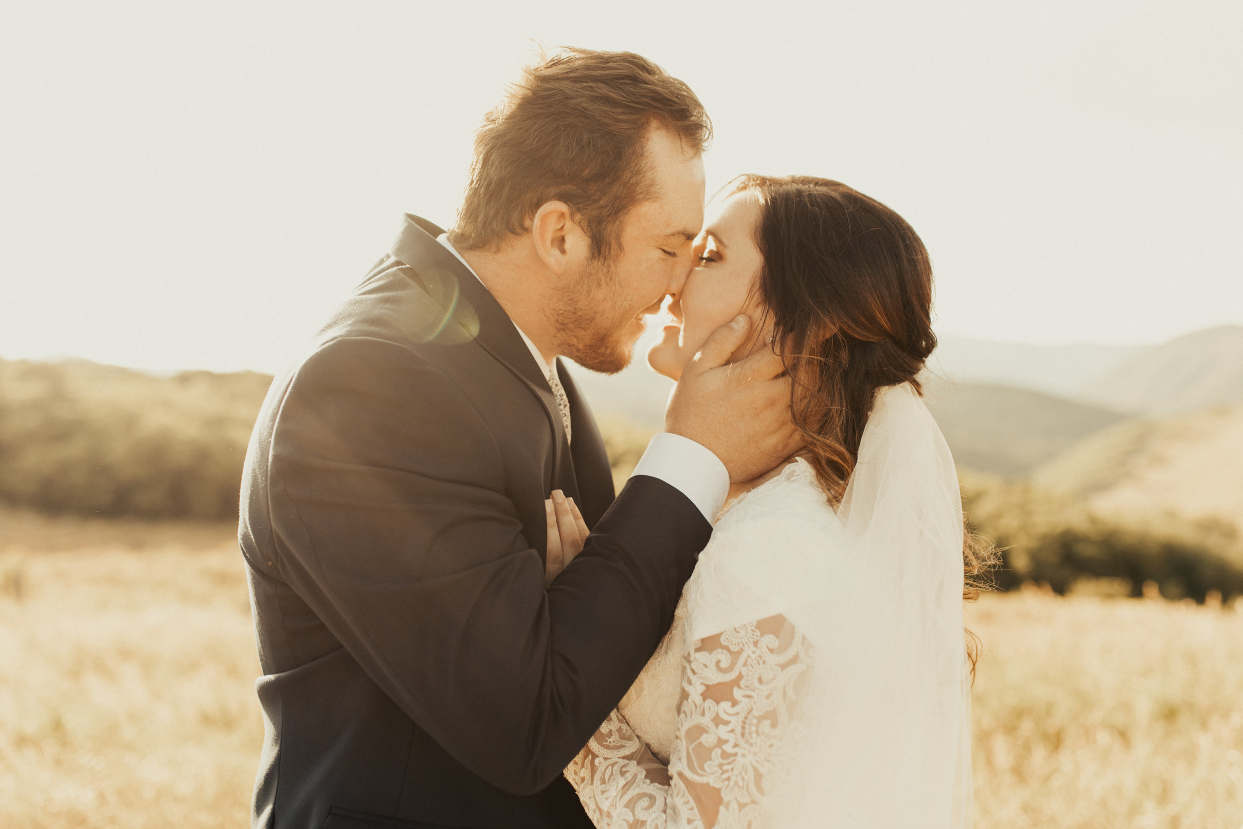 summer mountain bridal photos
