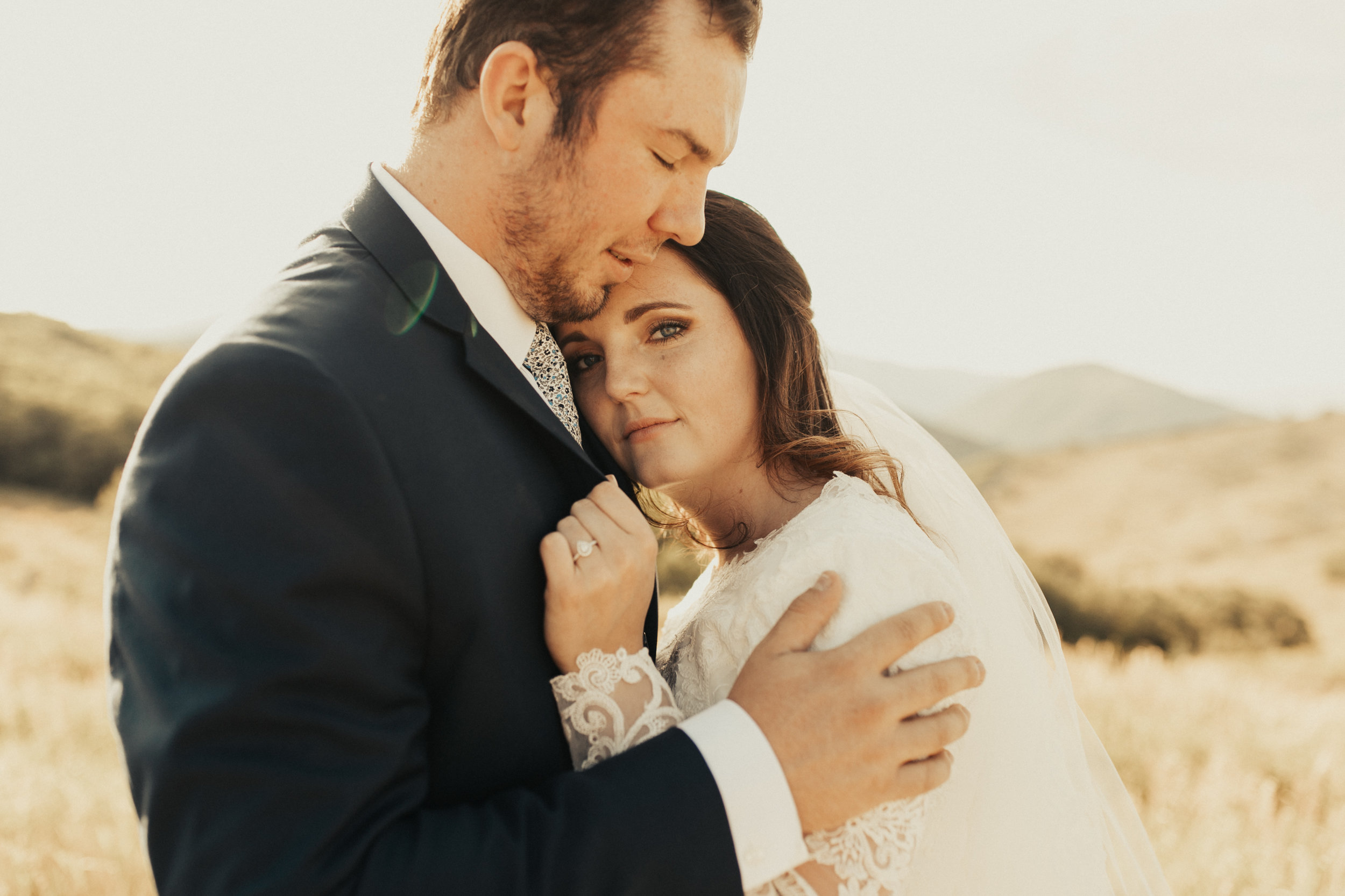 summer mountain bridal photos