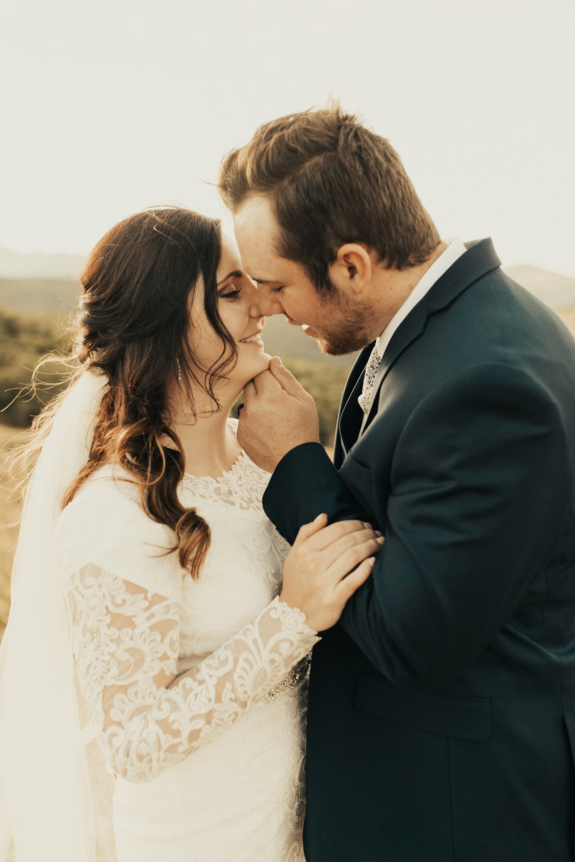 summer mountain bridal photos