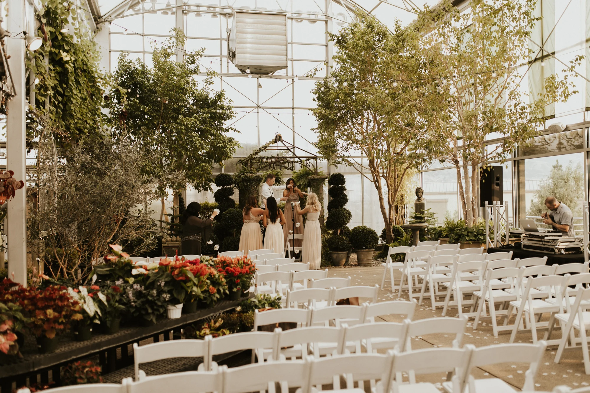 greenhouse wedding photography