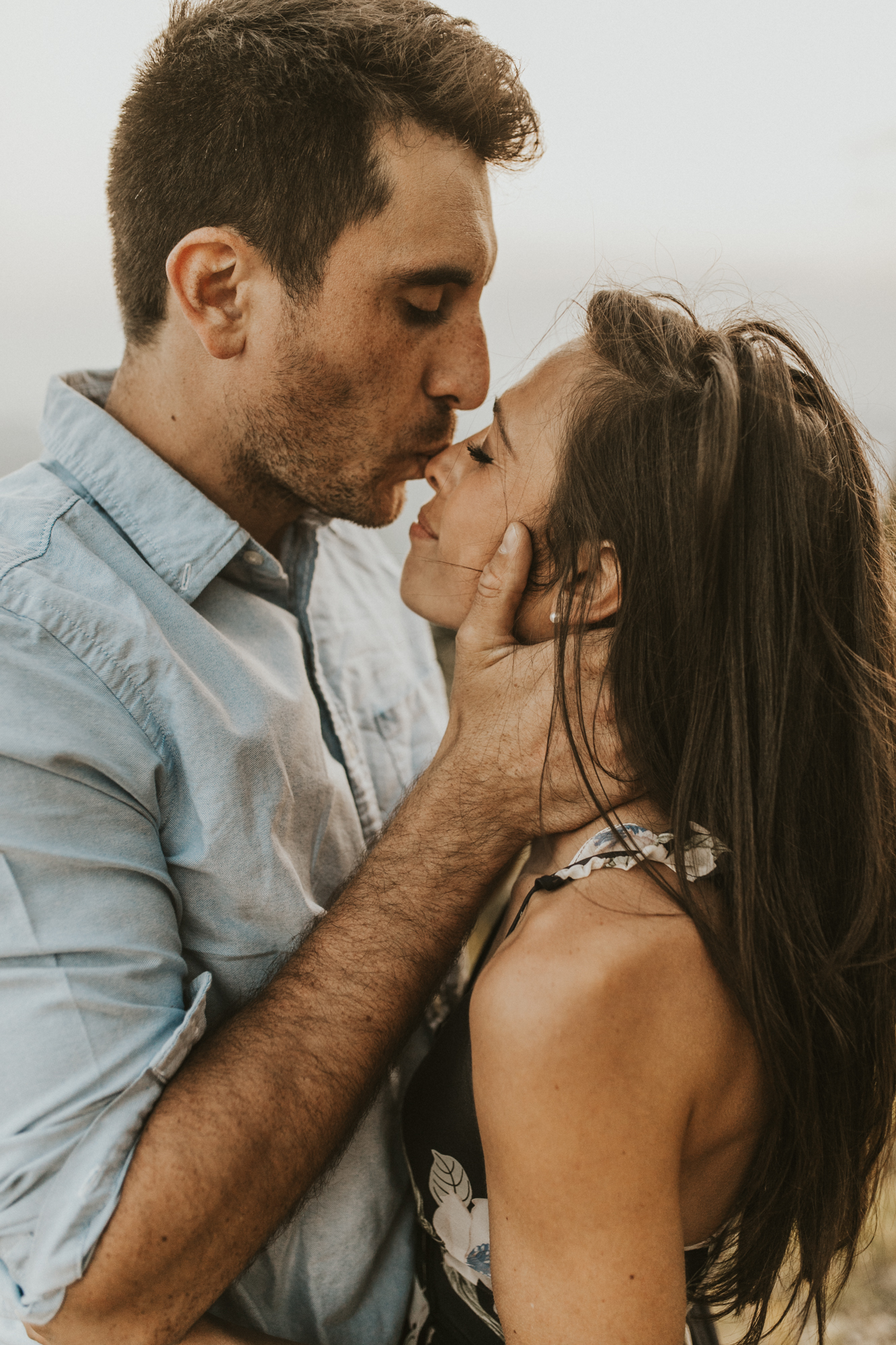 summer mountain engagement photos