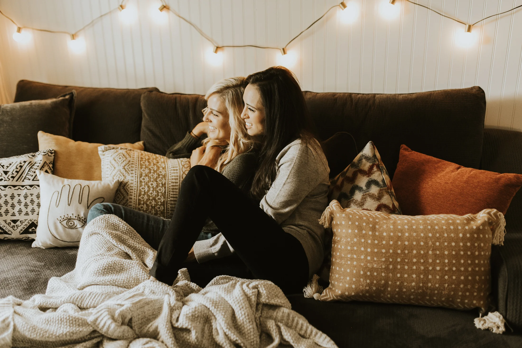 at home engagement photos