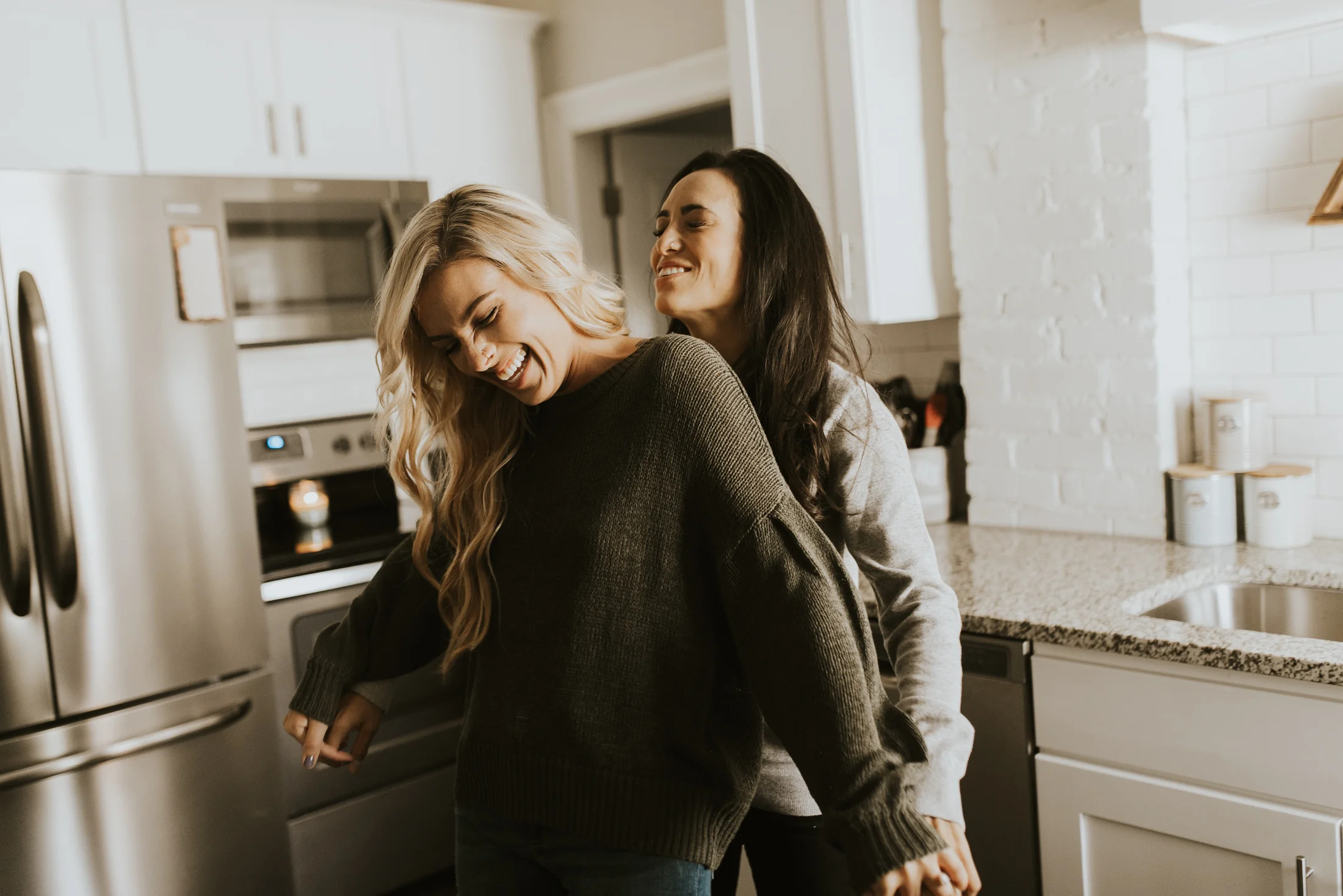 at home engagement photos