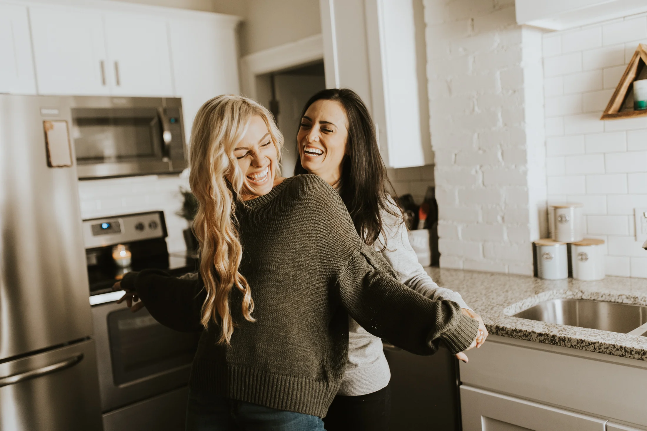 at home engagement photos