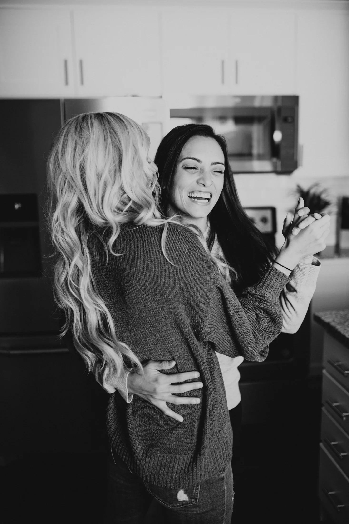 at home engagement photos