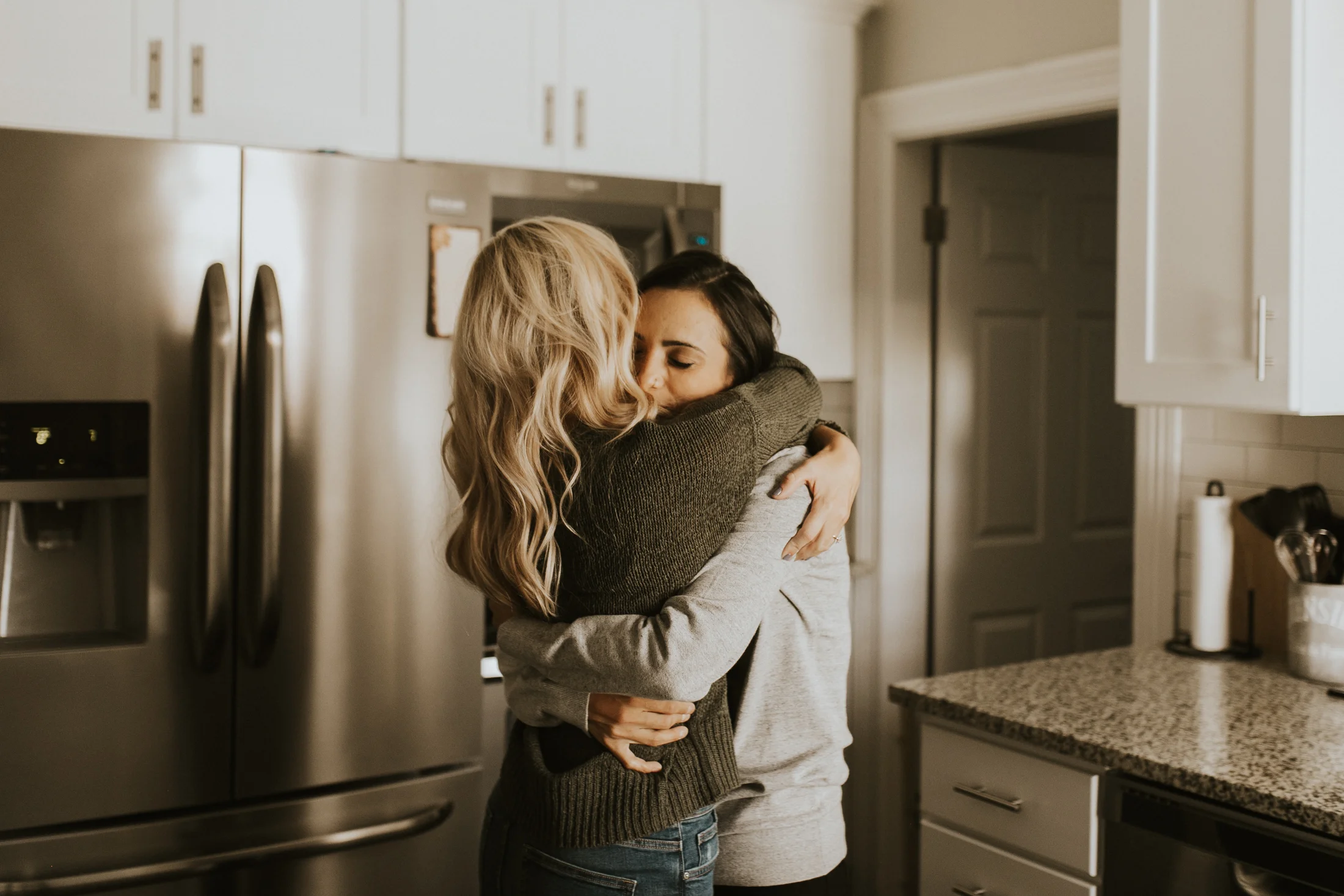 at home engagement photos