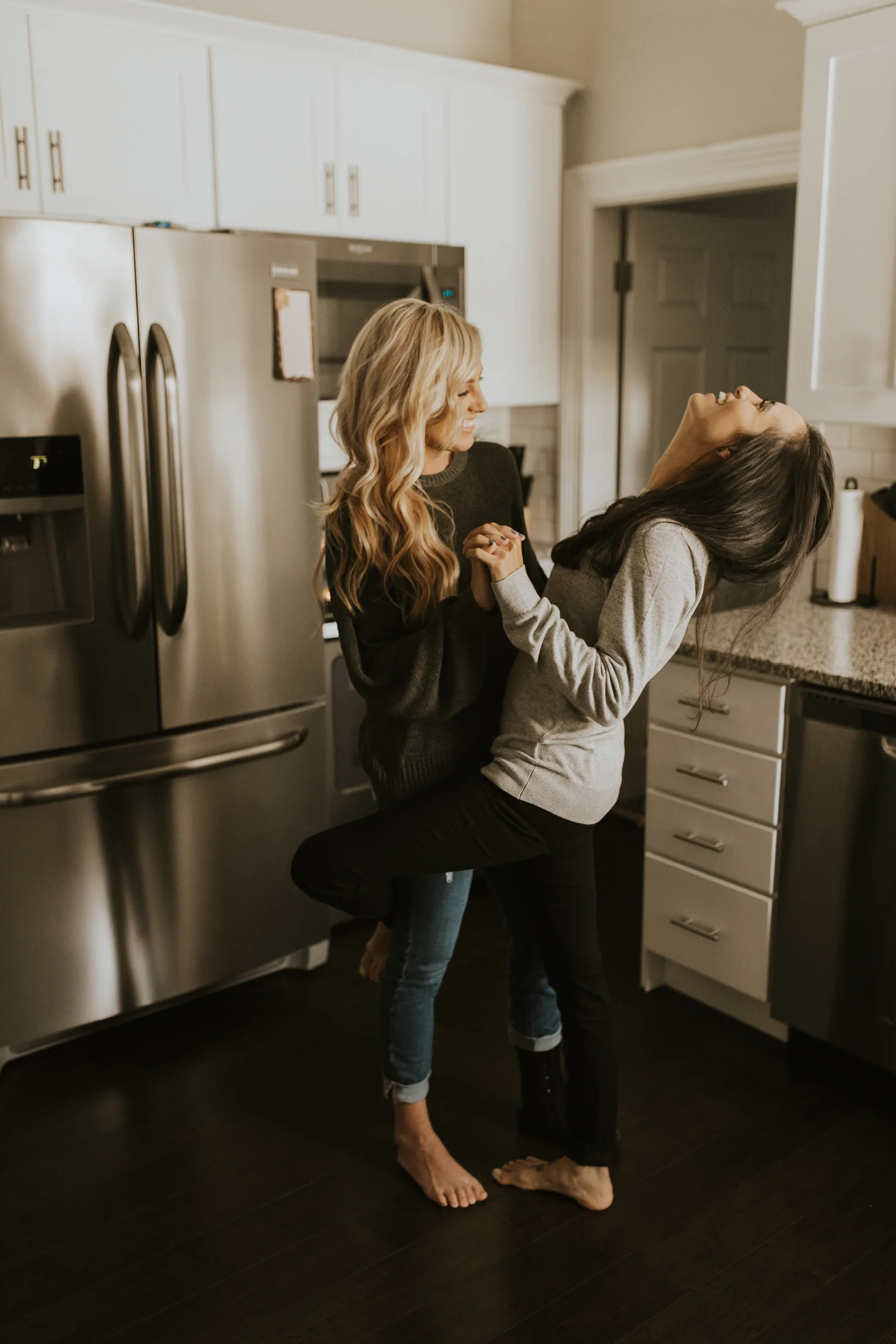 at home engagement photos