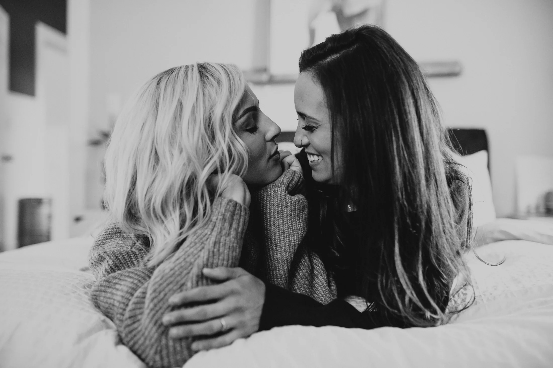 at home engagement photos