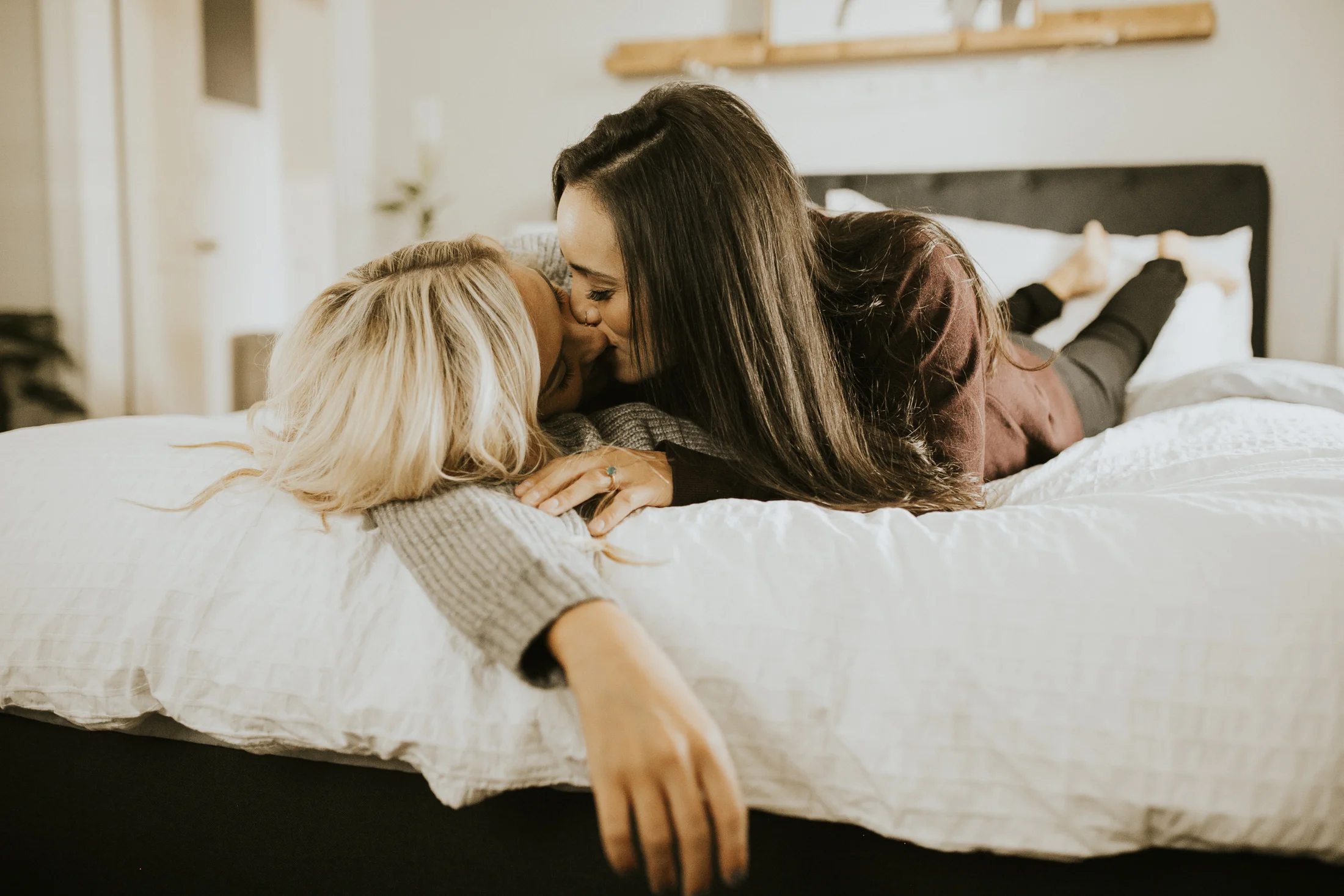 at home engagement photos