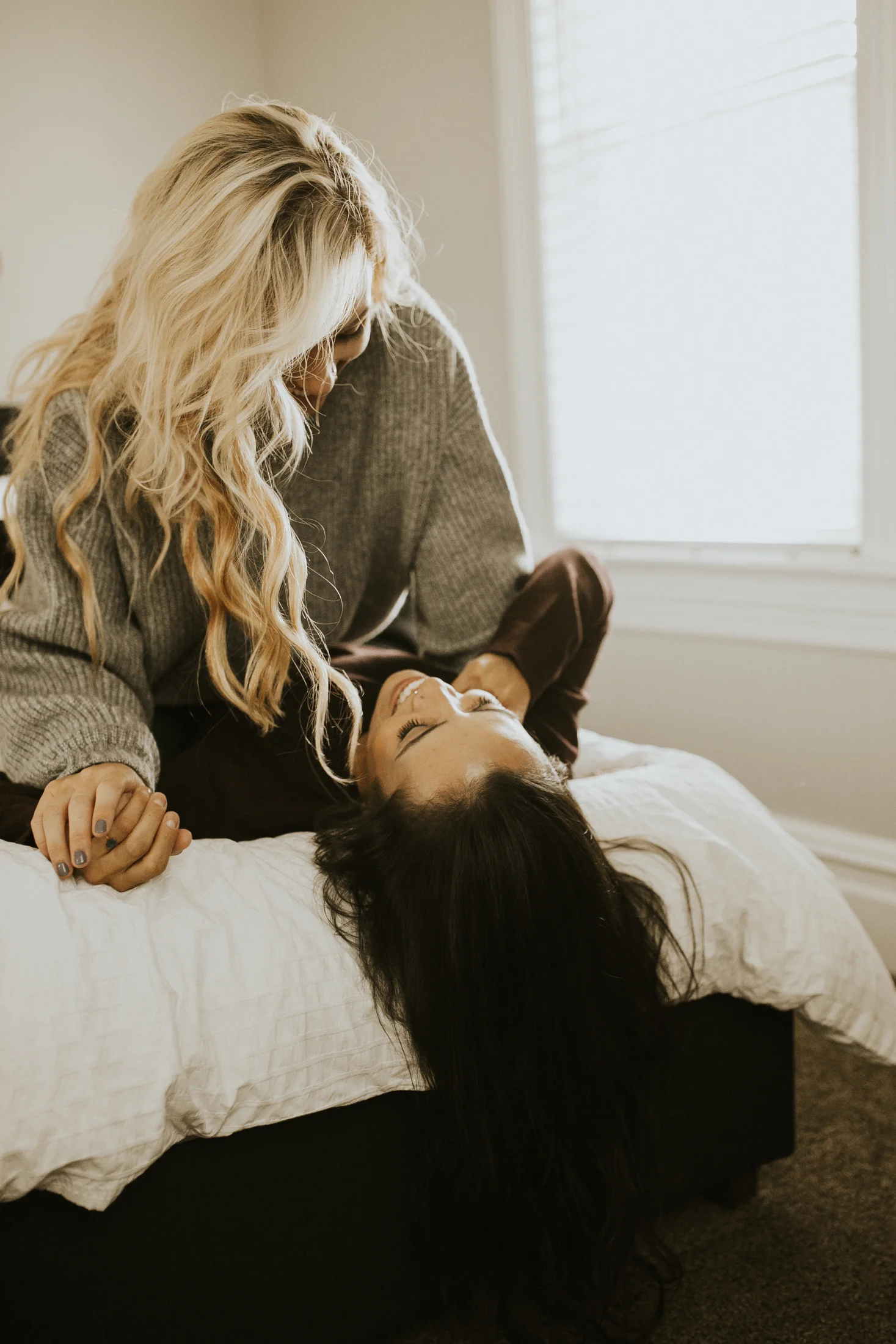 at home engagement photos
