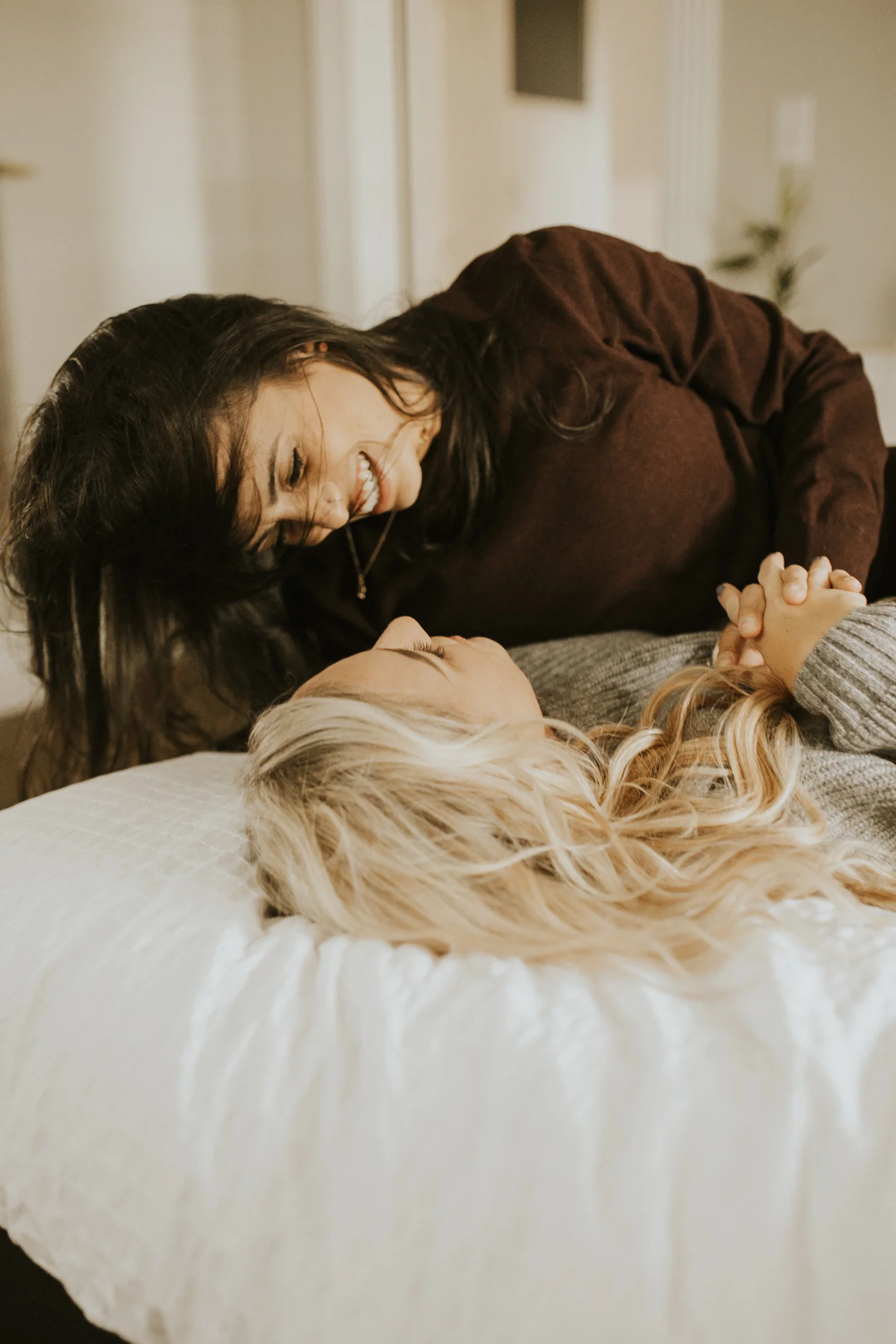 at home engagement photos