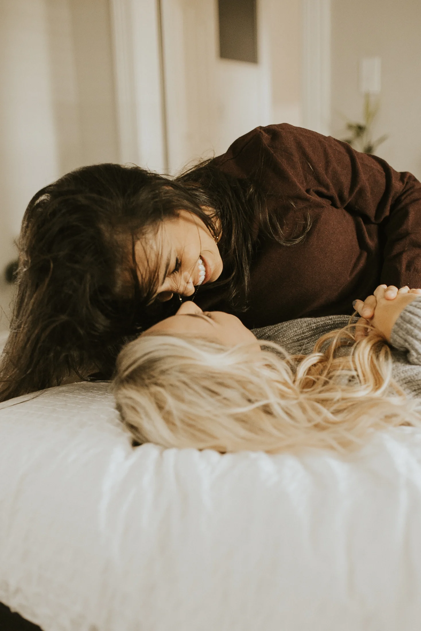 at home engagement photos