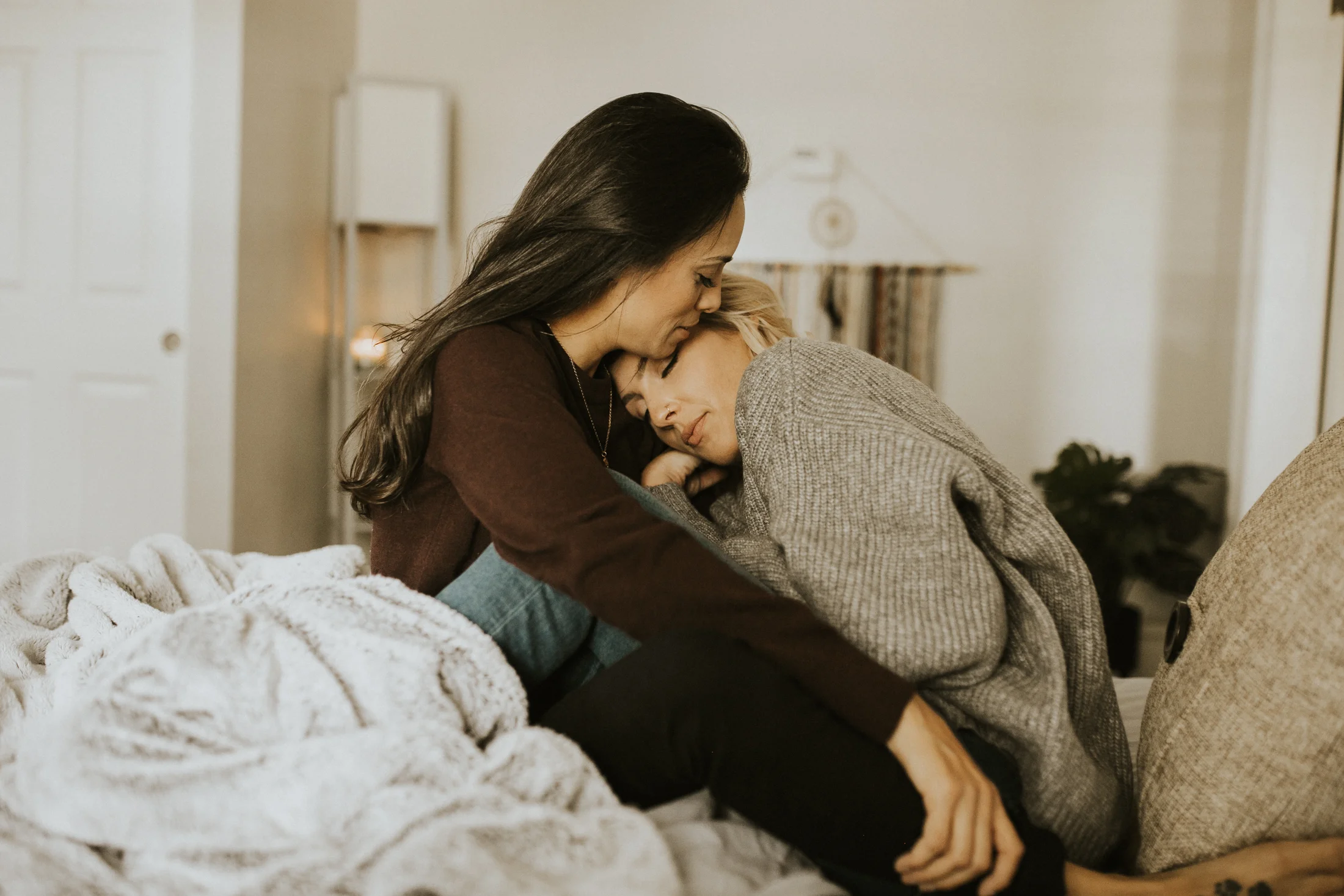 at home engagement photos