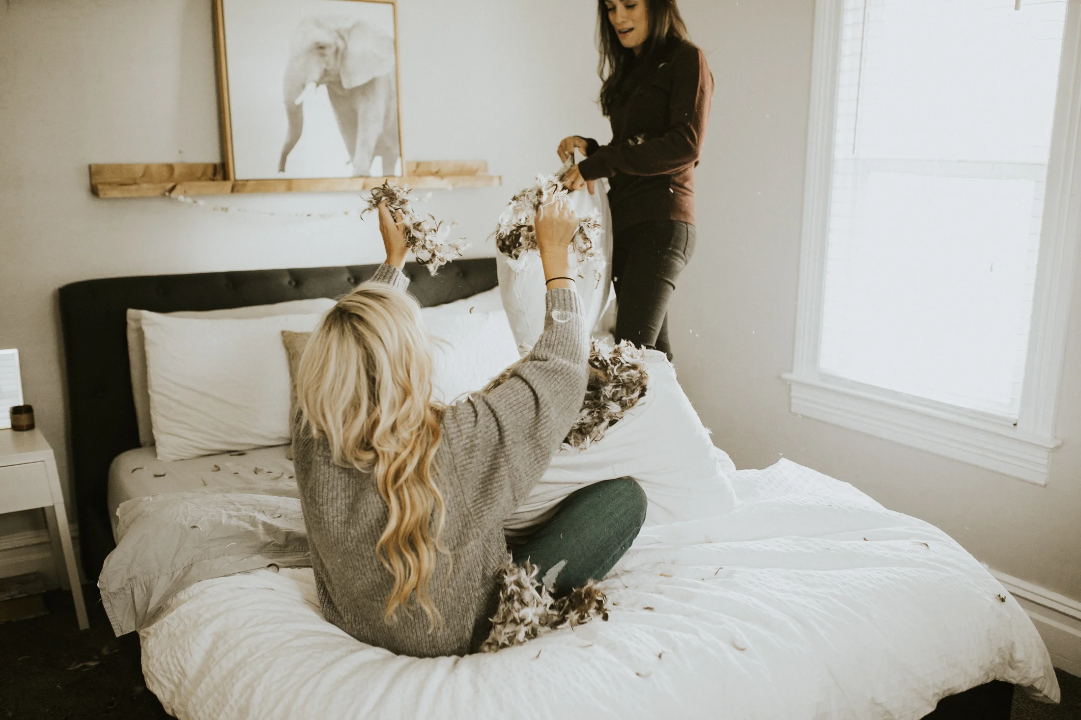 at home engagement photos