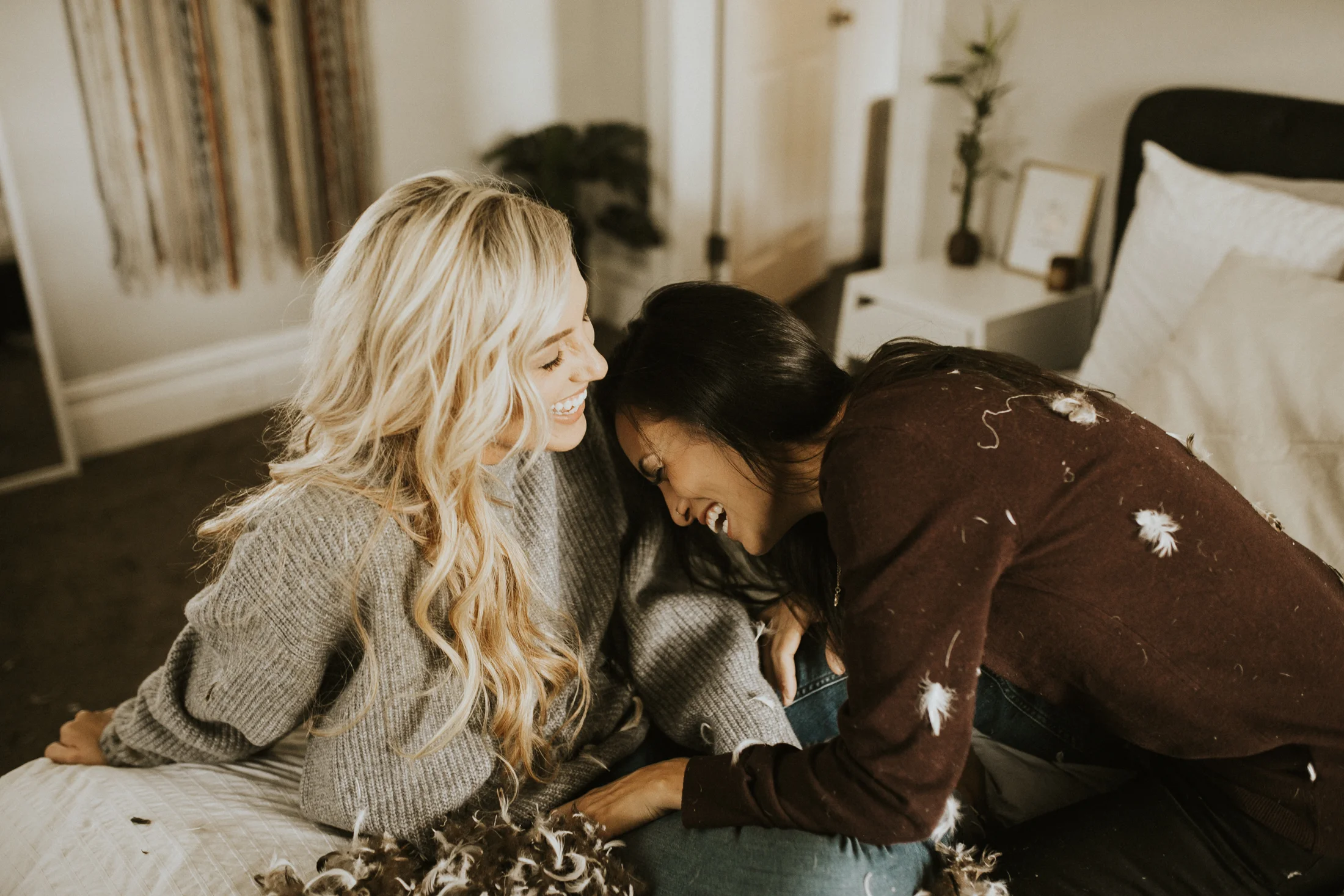 at home engagement photos