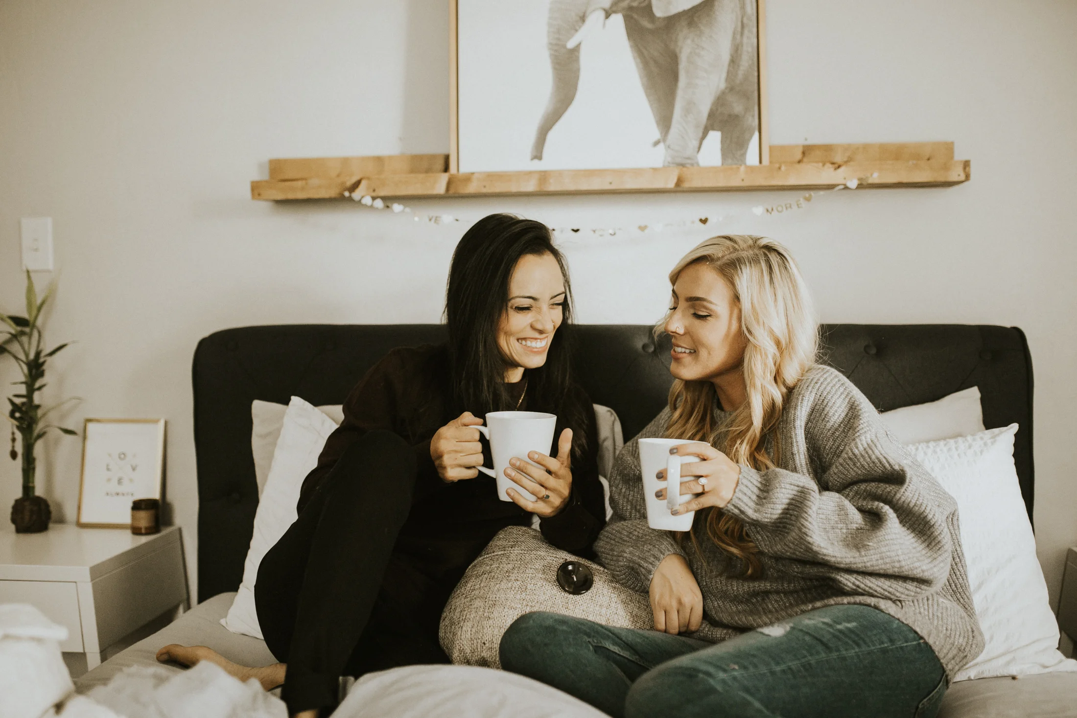 at home engagement photos