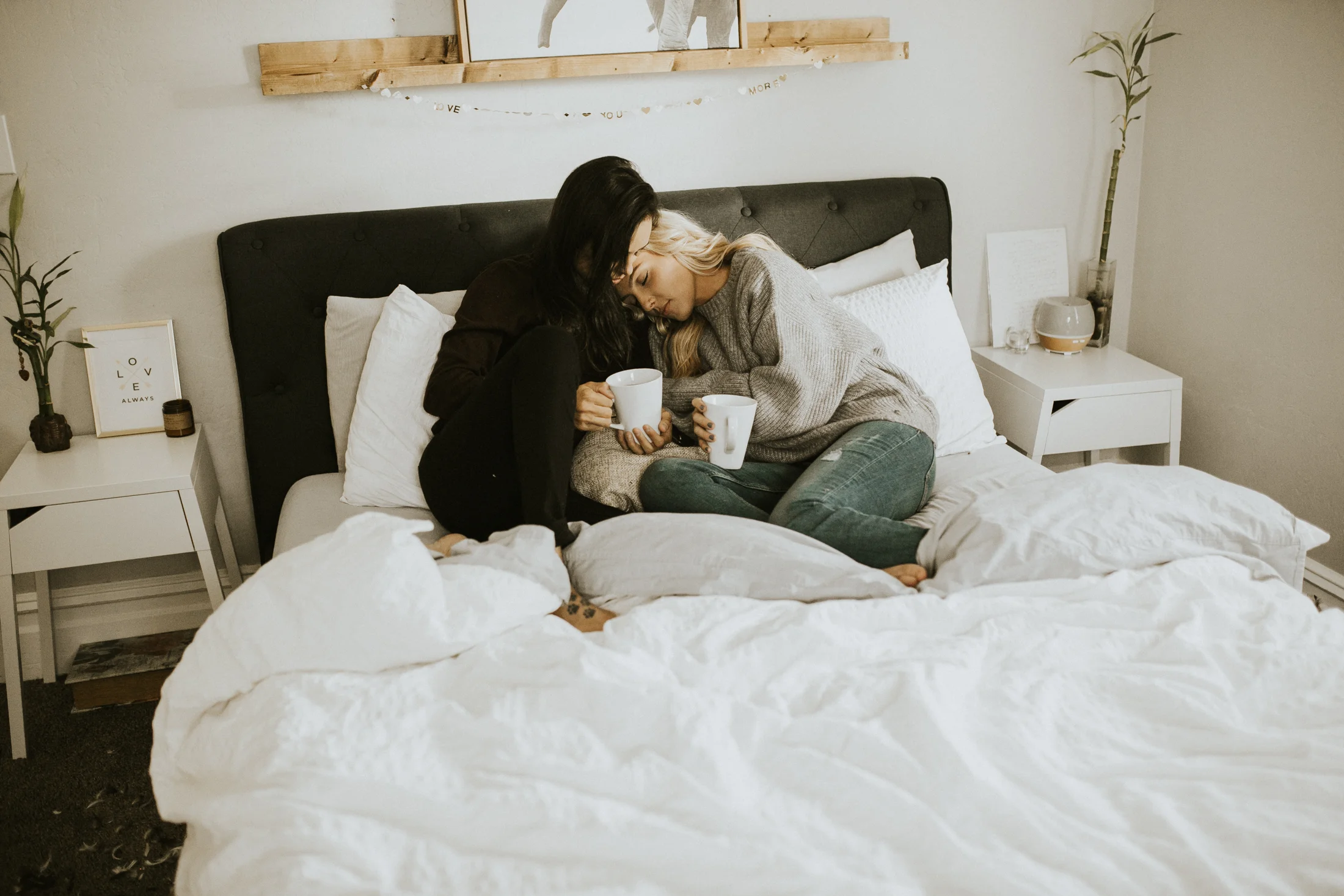 at home engagement photos
