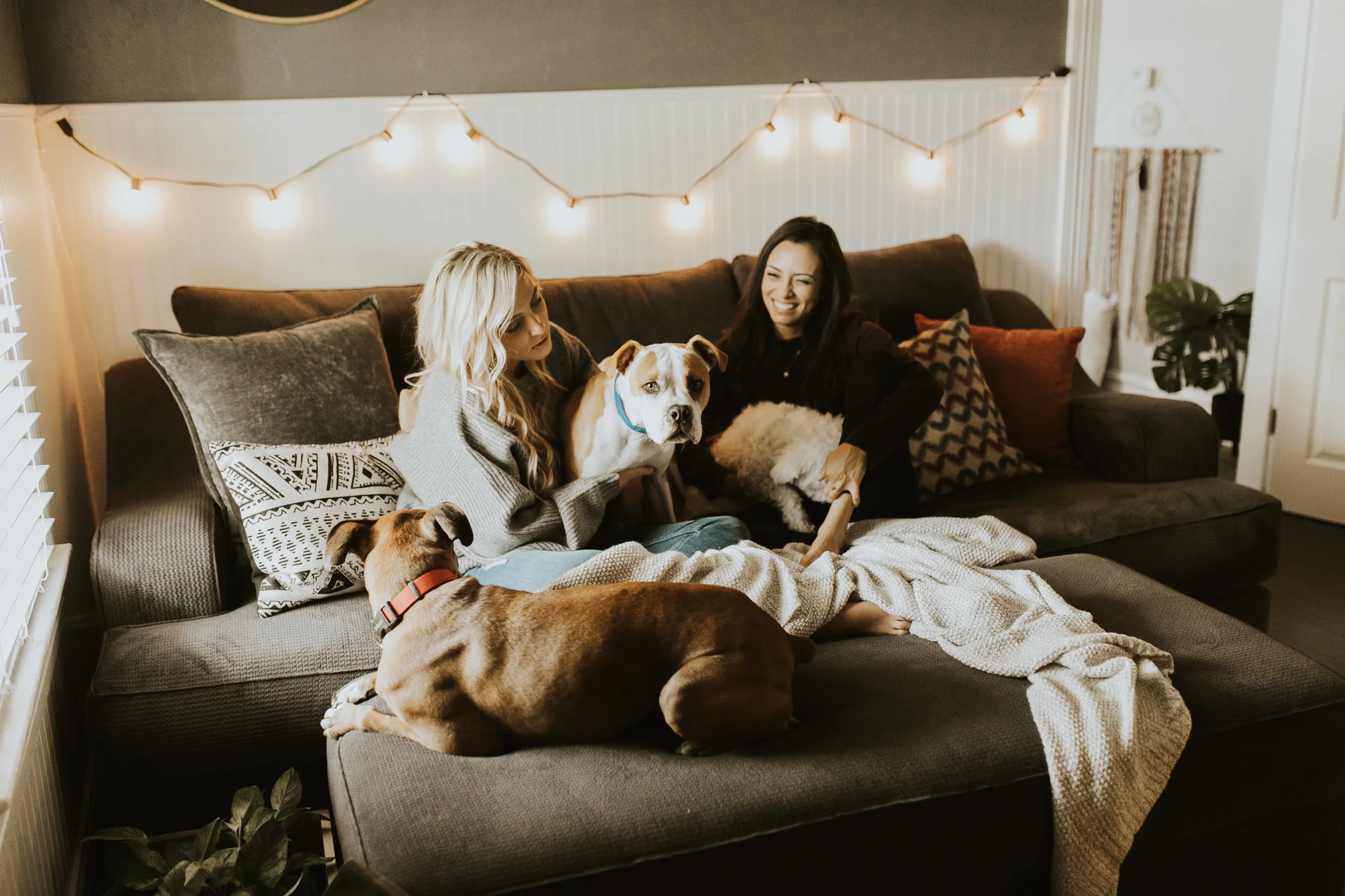 at home engagement photos