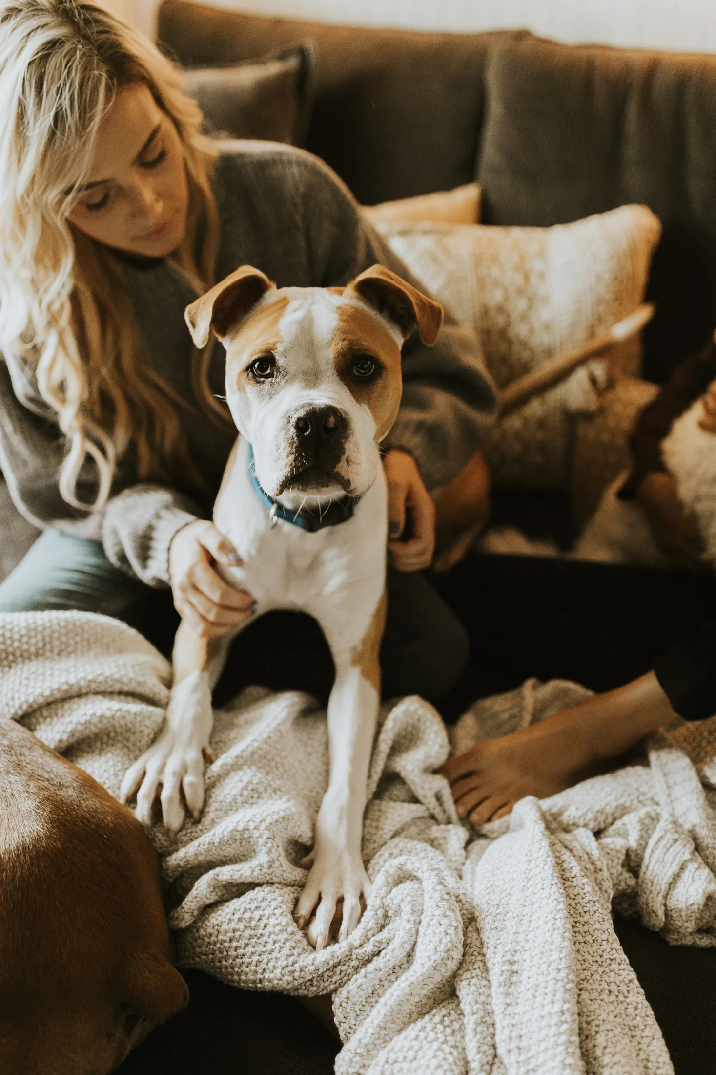 at home engagement photos