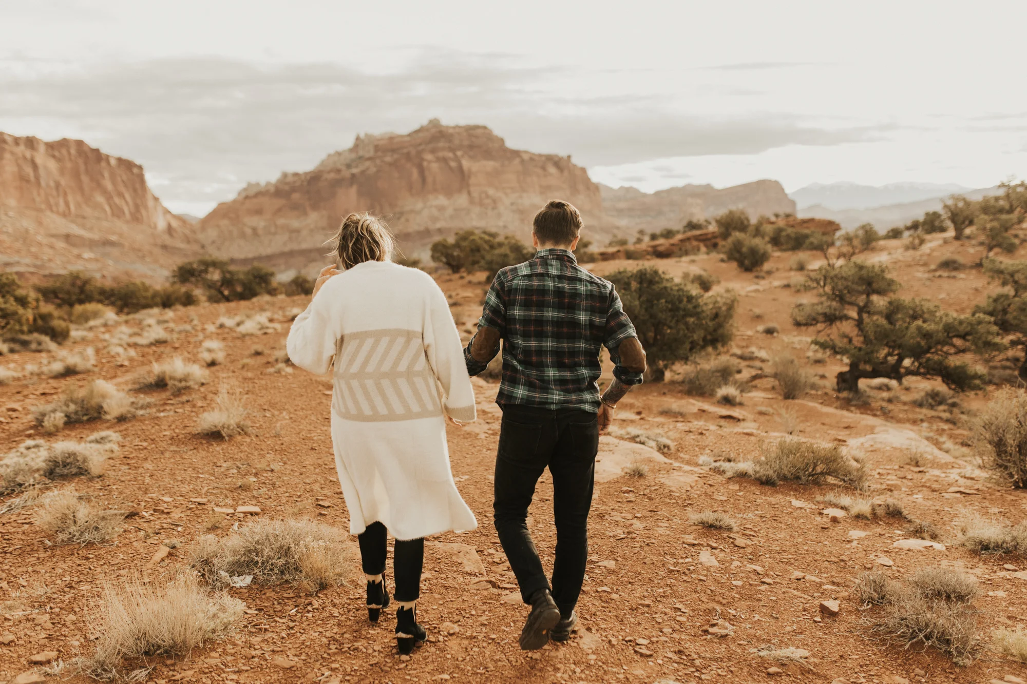 capitol reef national park engagement photoshoot