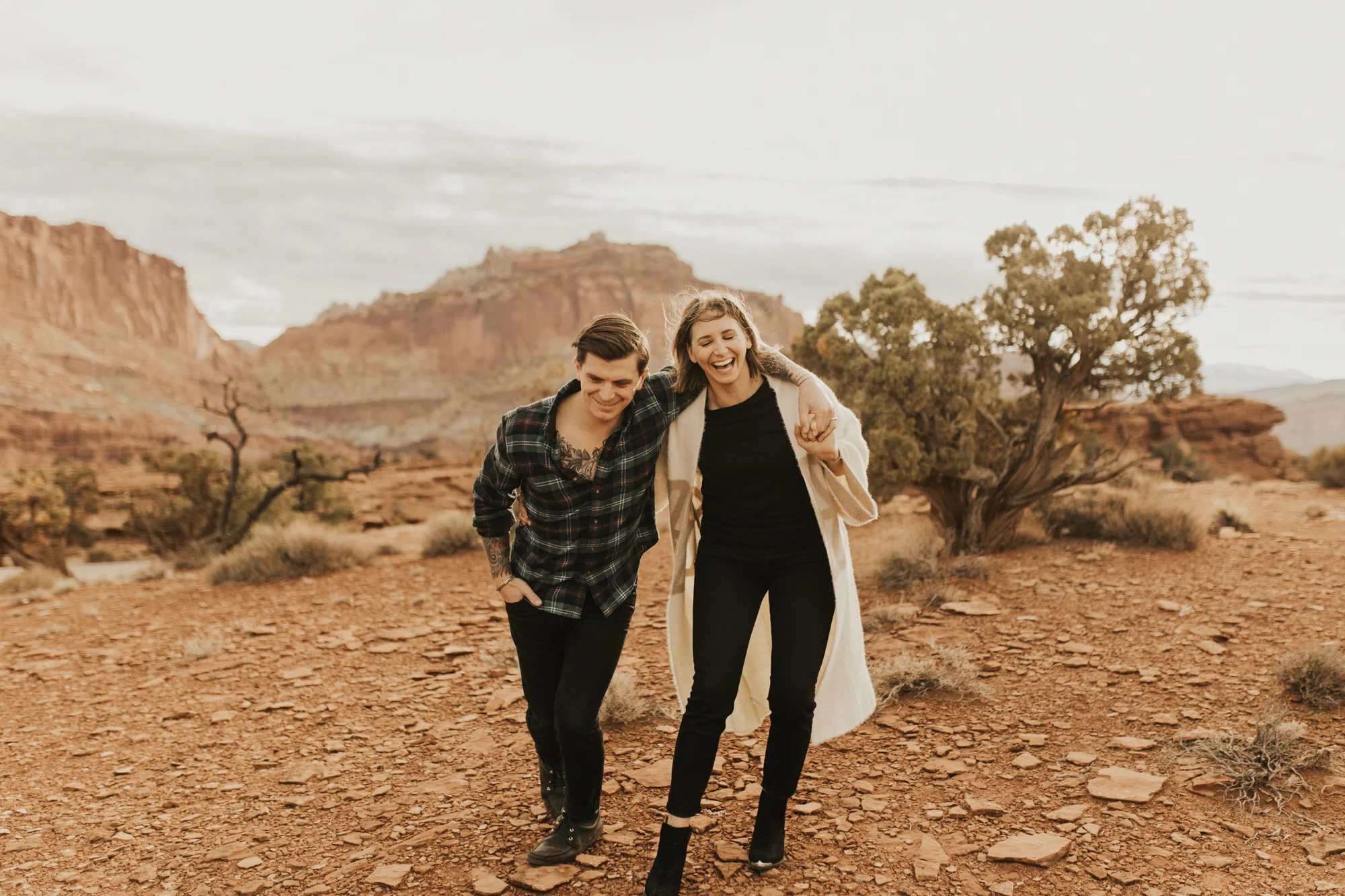 capitol reef national park engagement photoshoot