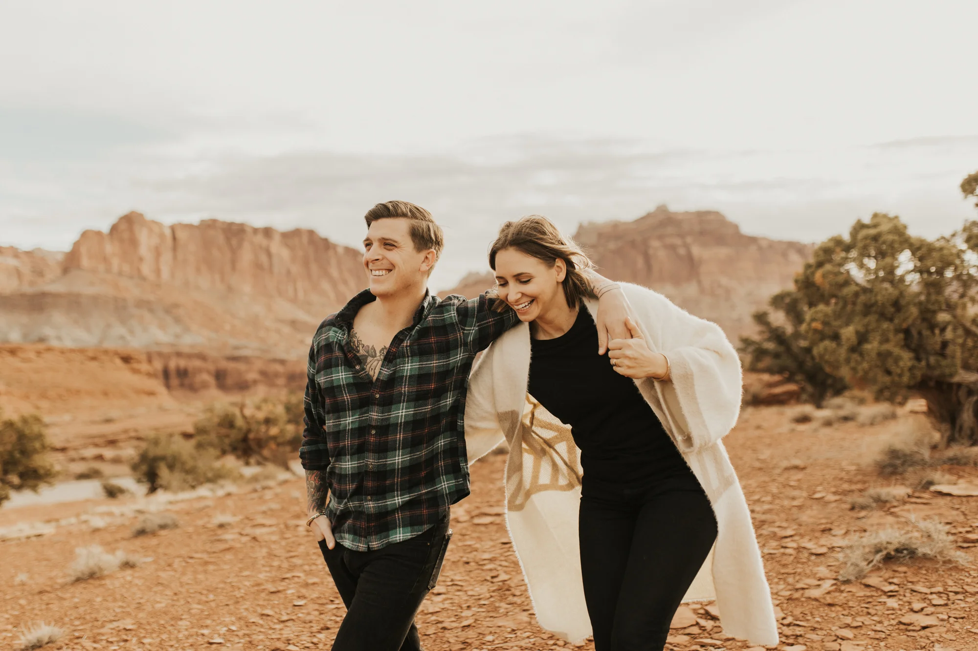 capitol reef national park engagement photoshoot