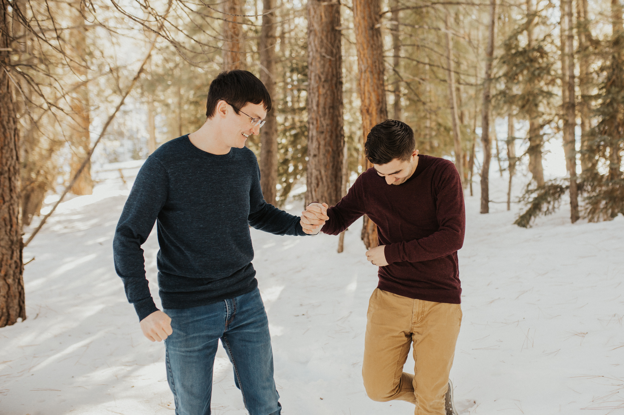 LGBTQ mountain engagement photos